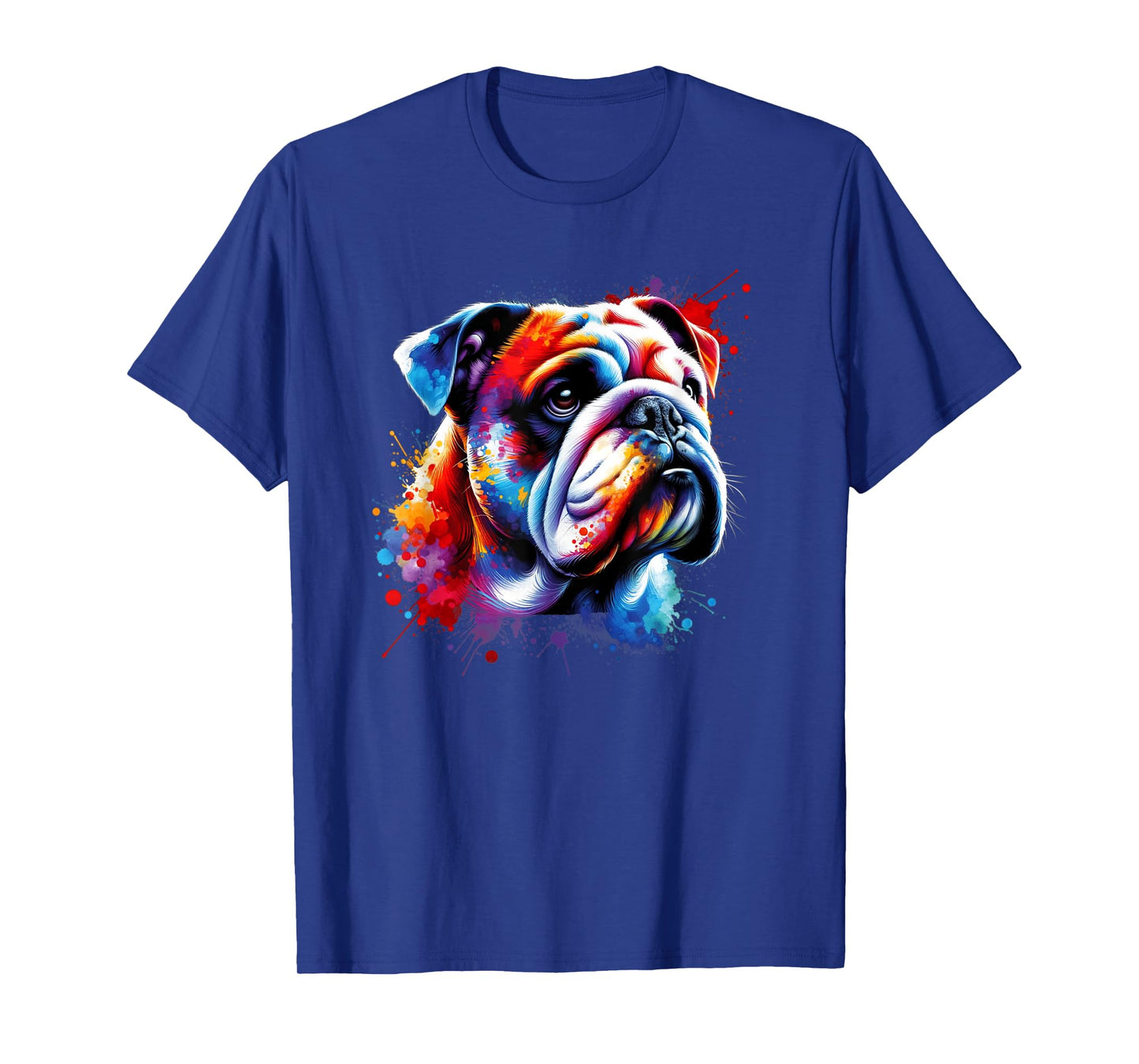 Colorful Splash Art Bulldog English Bulldogs T-Shirt