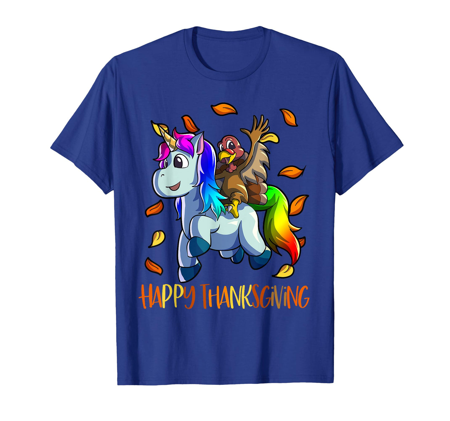 Unicorn Thanksgiving Shirt Girls Kids Unicorn Turkey T-Shirt