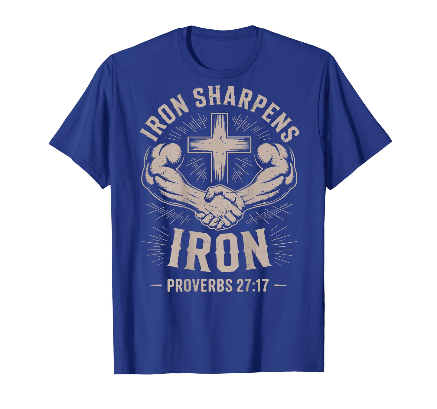 Men's Christian Workout Iron Sharpens Iron Christ Jesus Gym T-Shirt