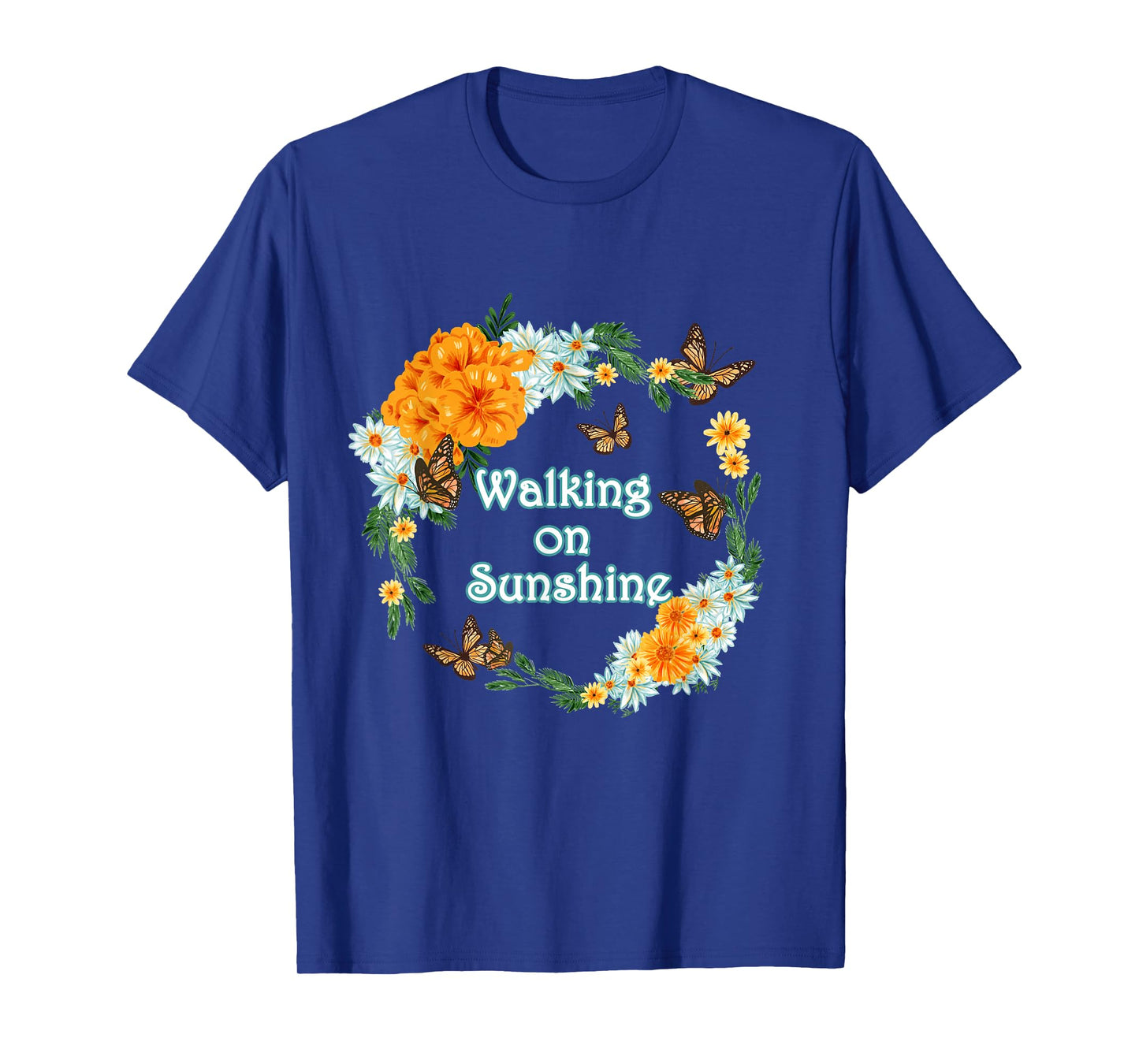 Walking on Sunshine Monarch Butterfly Vintage Summer Tshirt Men Women Girls Kids T-Shirt