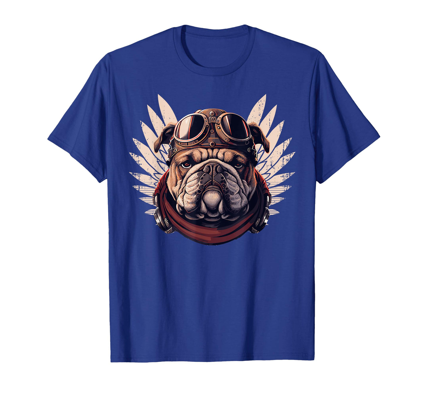 English Bulldog Biker Helmet Motorcycle Aesthetic T-Shirt for Men Women Girls Kids