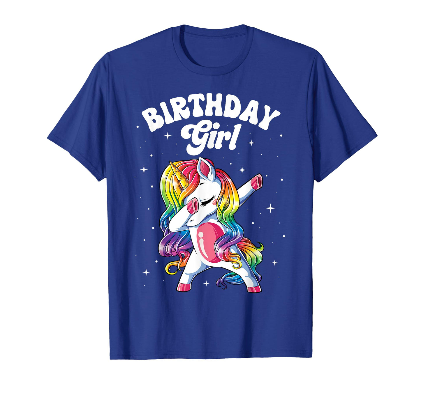 Unicorn Dabbing Birthday Girl Kids Rainbow Dab Dance Squad T-Shirt