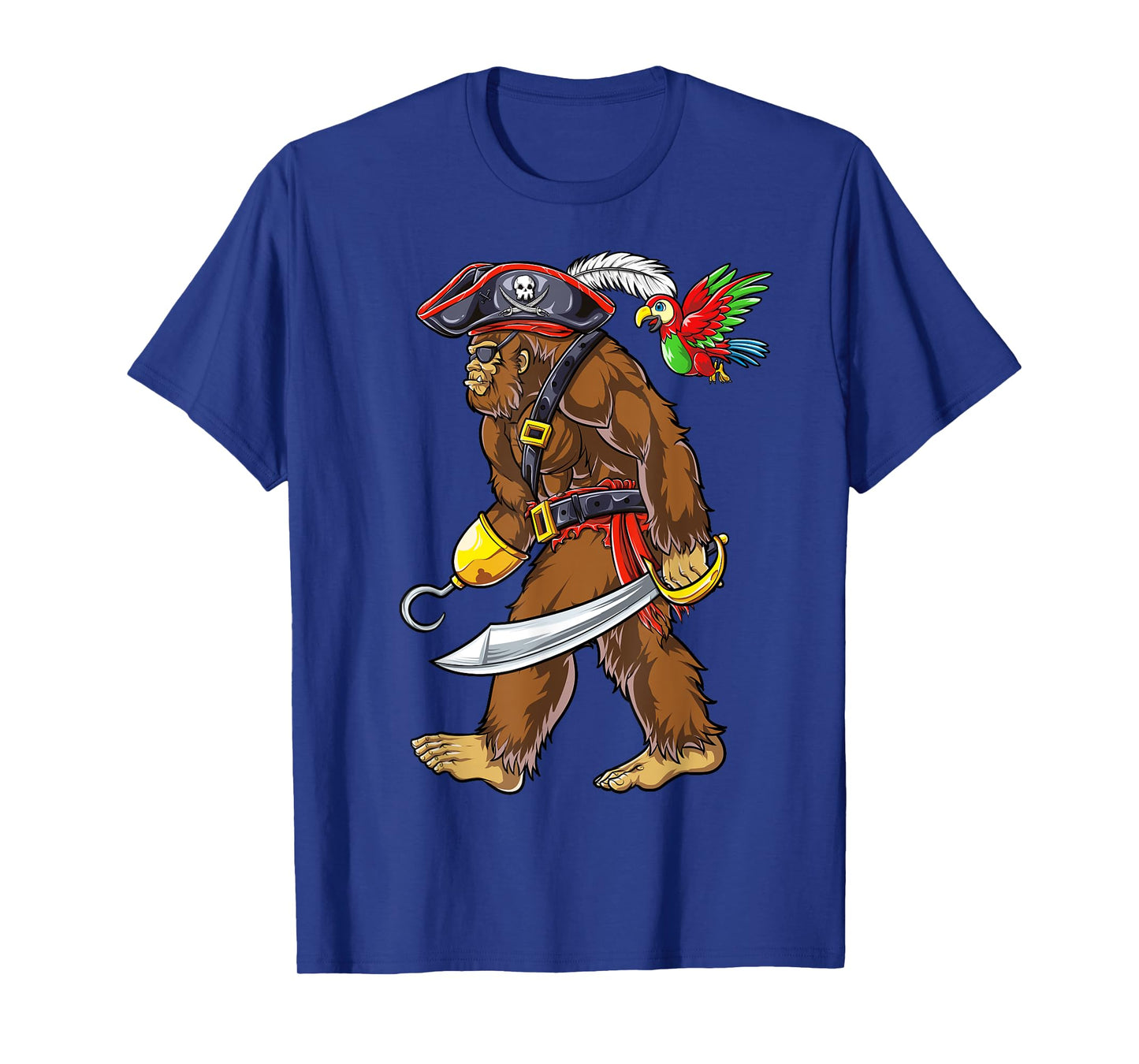 Bigfoot Pirate Jolly Roger Costume Men Kids Boys Sasquatch T-Shirt