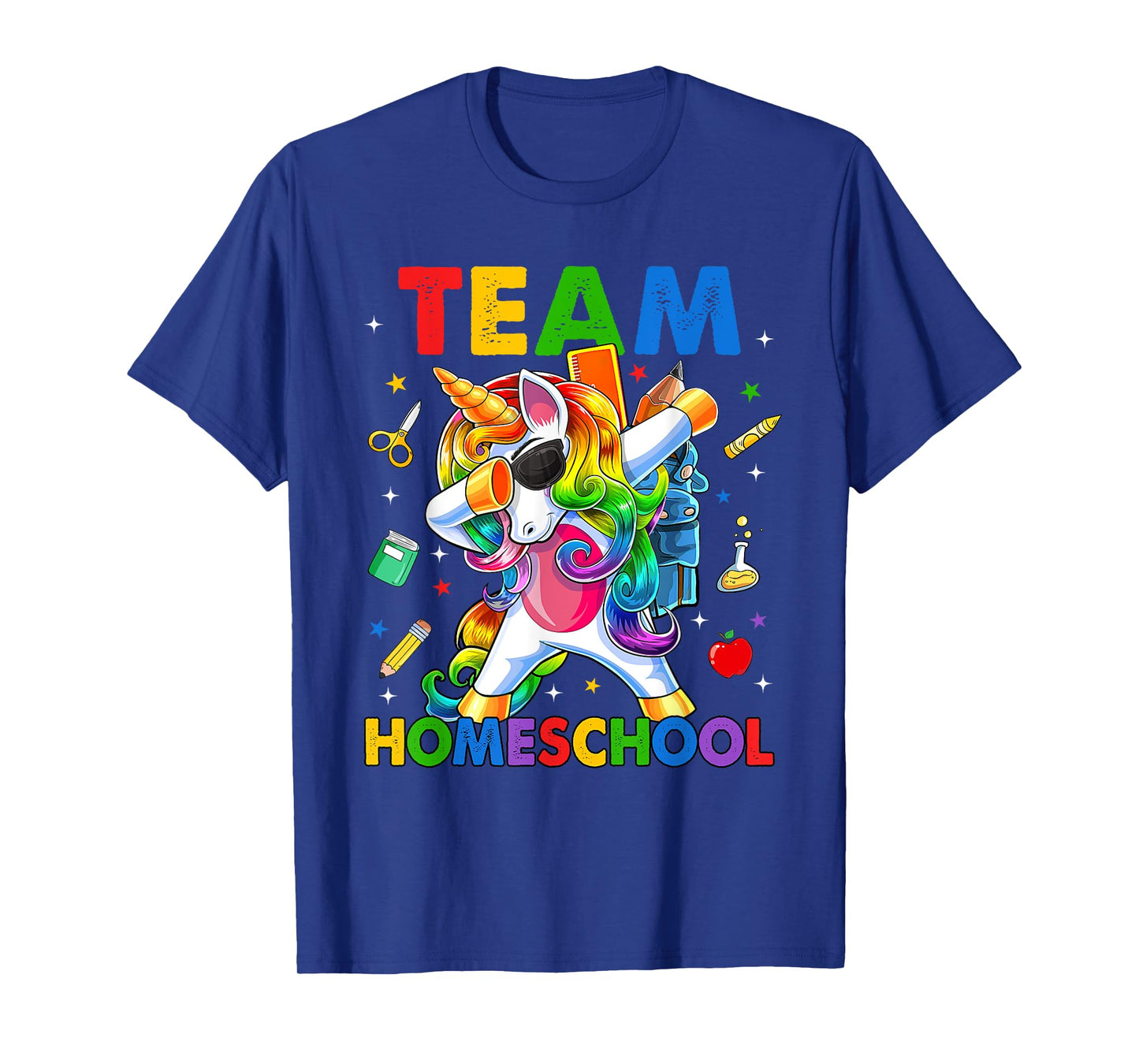 Team Homeschool Squad Dabbing Unicorn Back To School Kids T-Shirt