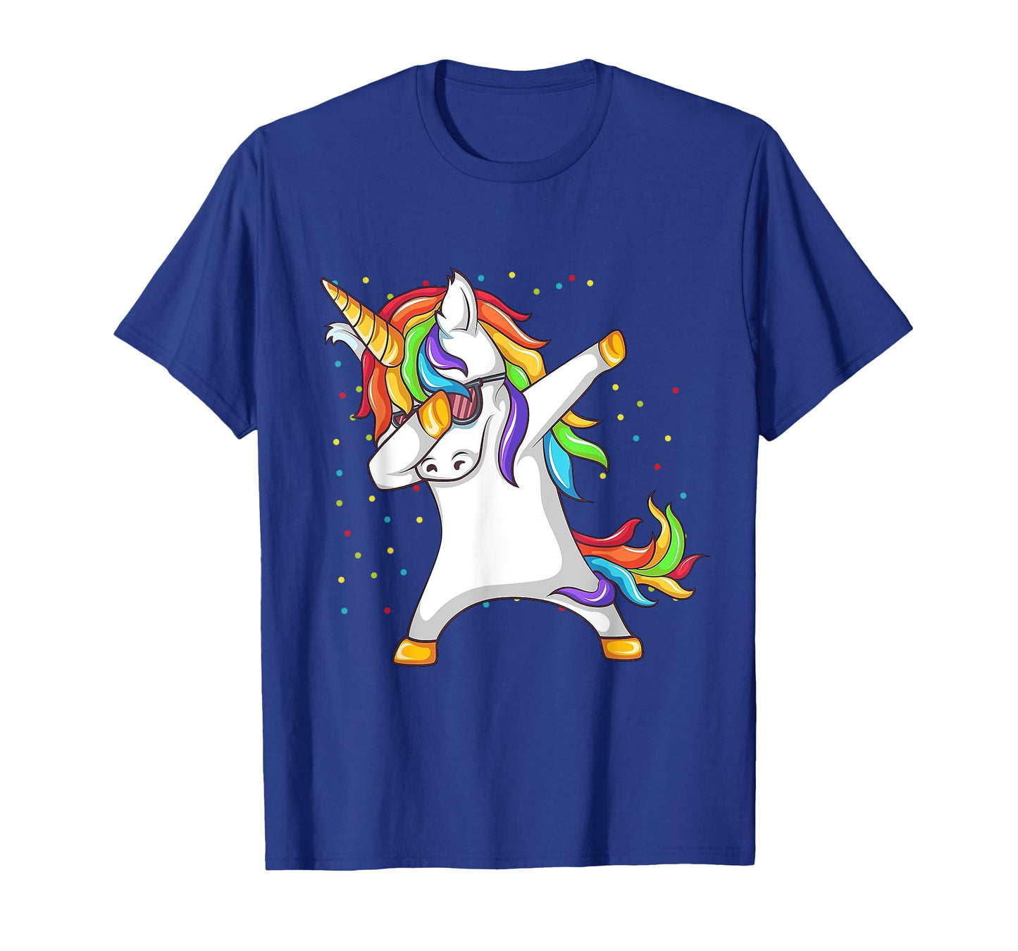 Dabbing Unicorn Rainbow Girls Kids Women T-Shirt