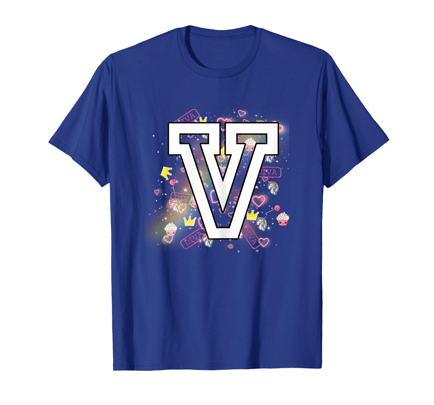 Kids Letter V Clothing For a Girl Who's Name Starts With V T-Shirt