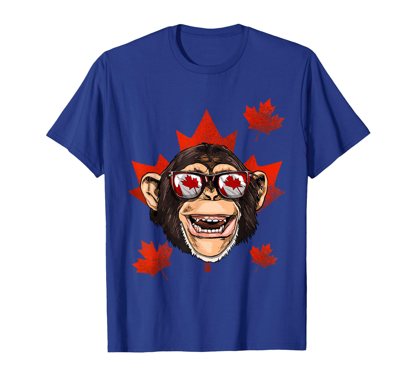 Canadian Monkey Maple Leaf Patriotic Canada Flag T-Shirt