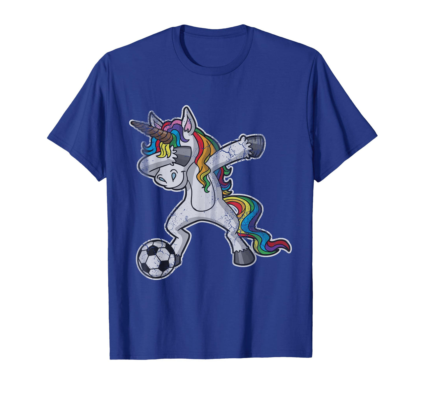 Unicorn Girls Soccer Player Dabbing Mom Kids Women T-Shirt
