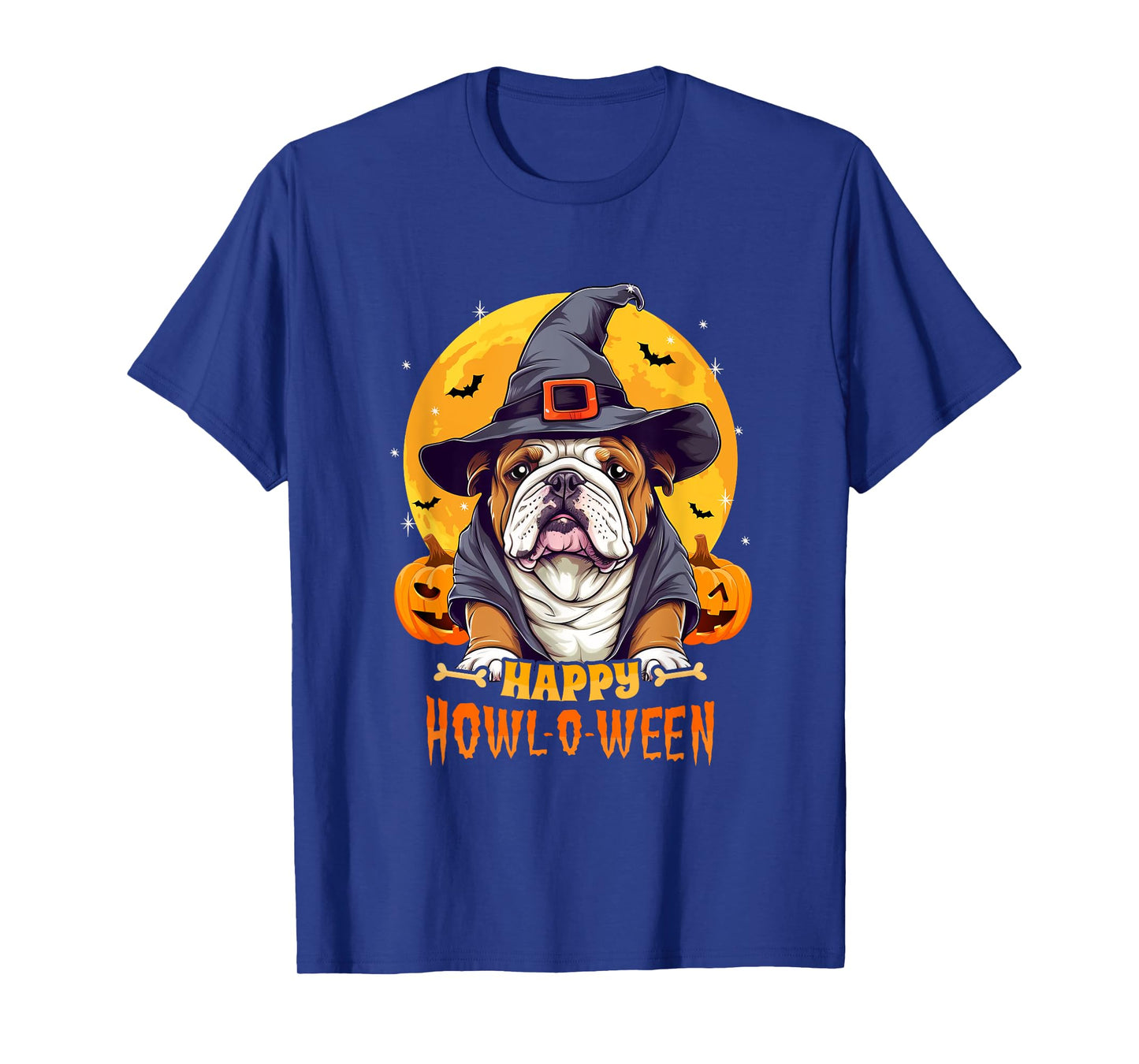 English Bulldog Halloween Dog Howl O Ween Funny Pet T-Shirt