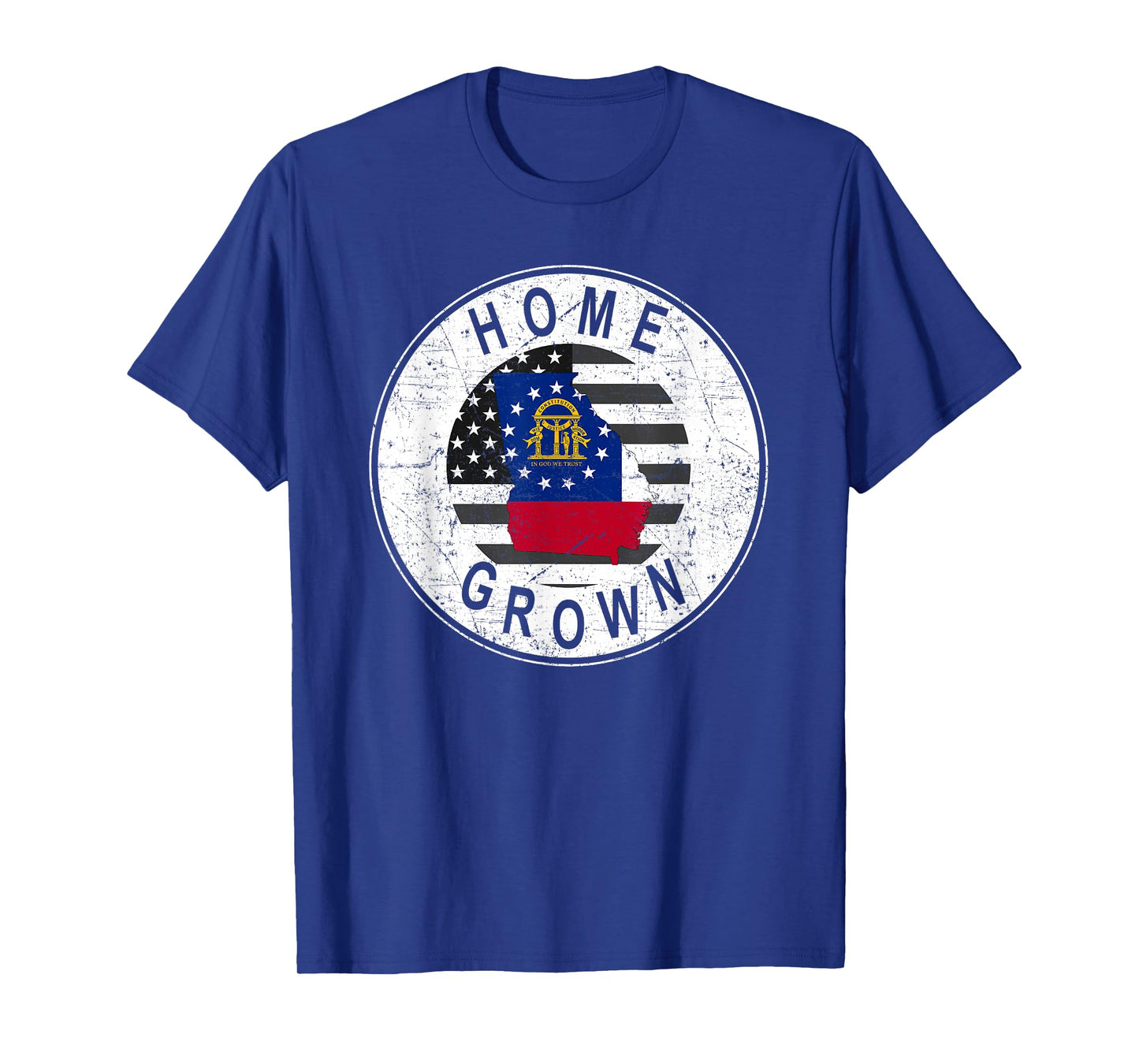 Proud America State Flag US Home Grown Georgia T-Shirt