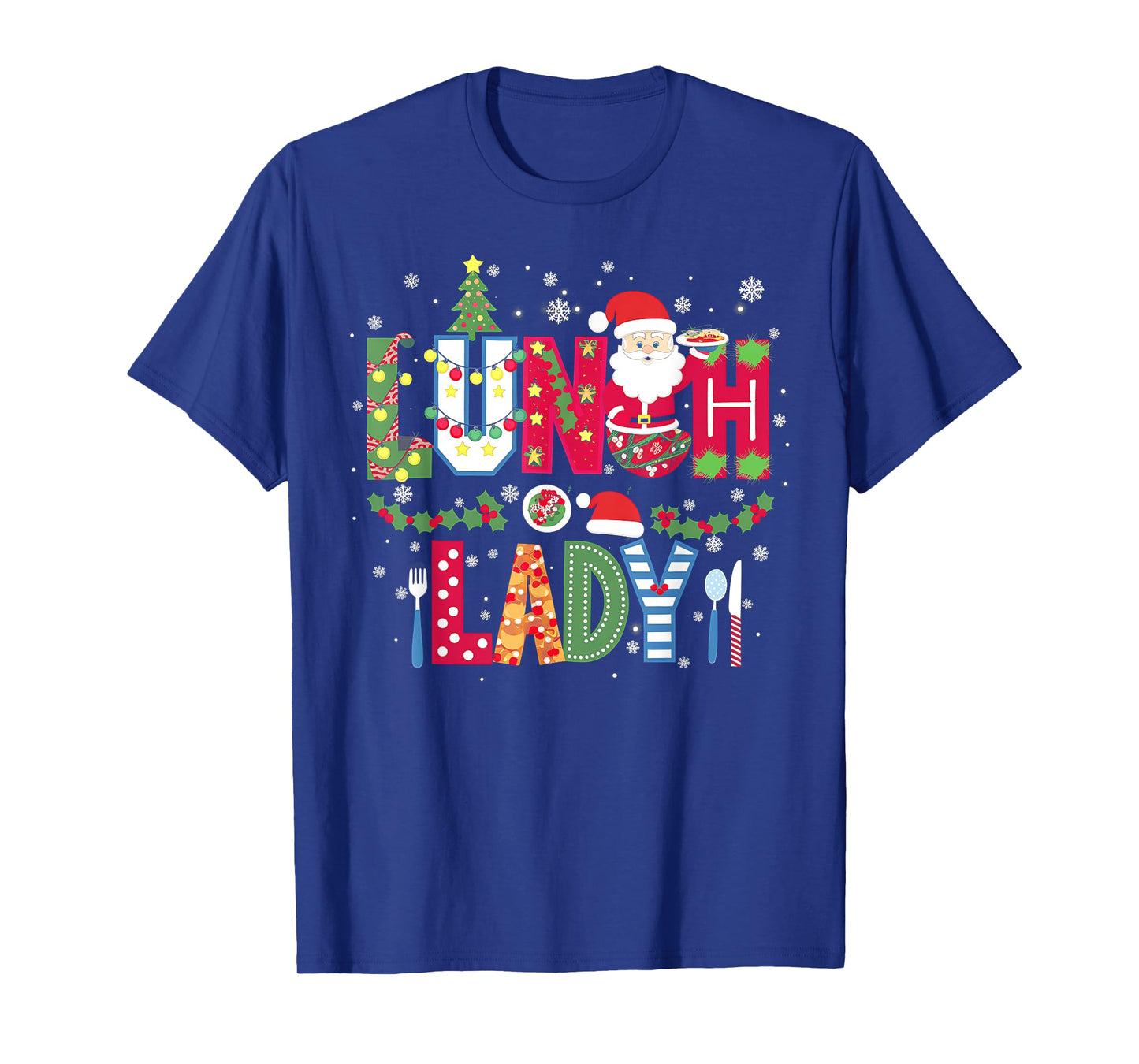 Xmas Cafeteria Worker Christmas School Lunch Lady Christmas T-Shirt