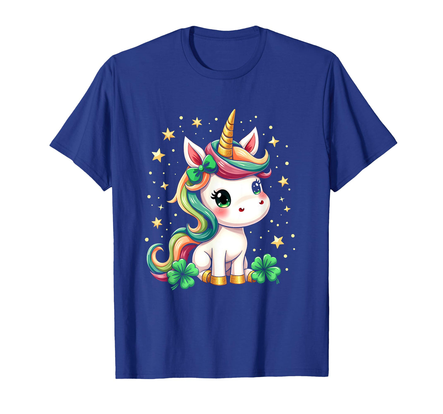 Cute Unicorn Shamrock St Patricks Day Lepricorn Girls Kids T-Shirt