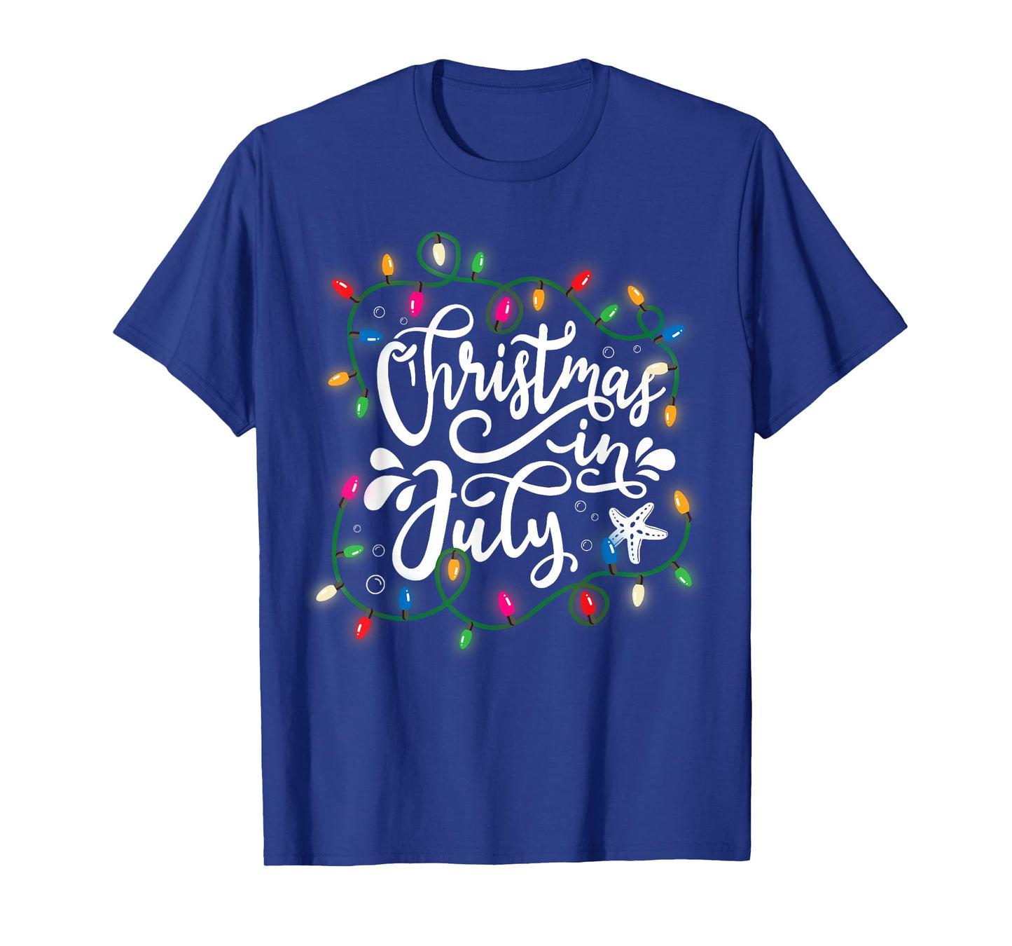 Christmas In July Lights Funny Summer Xmas Men Women Kids T-Shirt