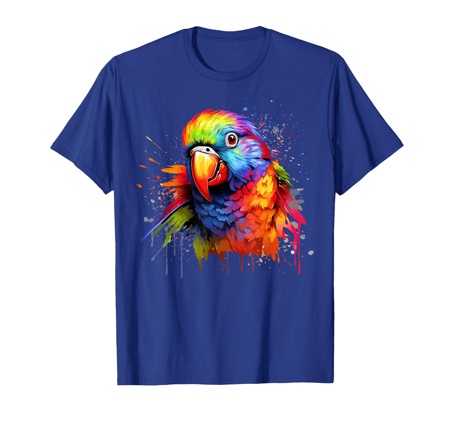 Colorful Splash Art Rainbow Lorikeet Parrot Lover T-Shirt