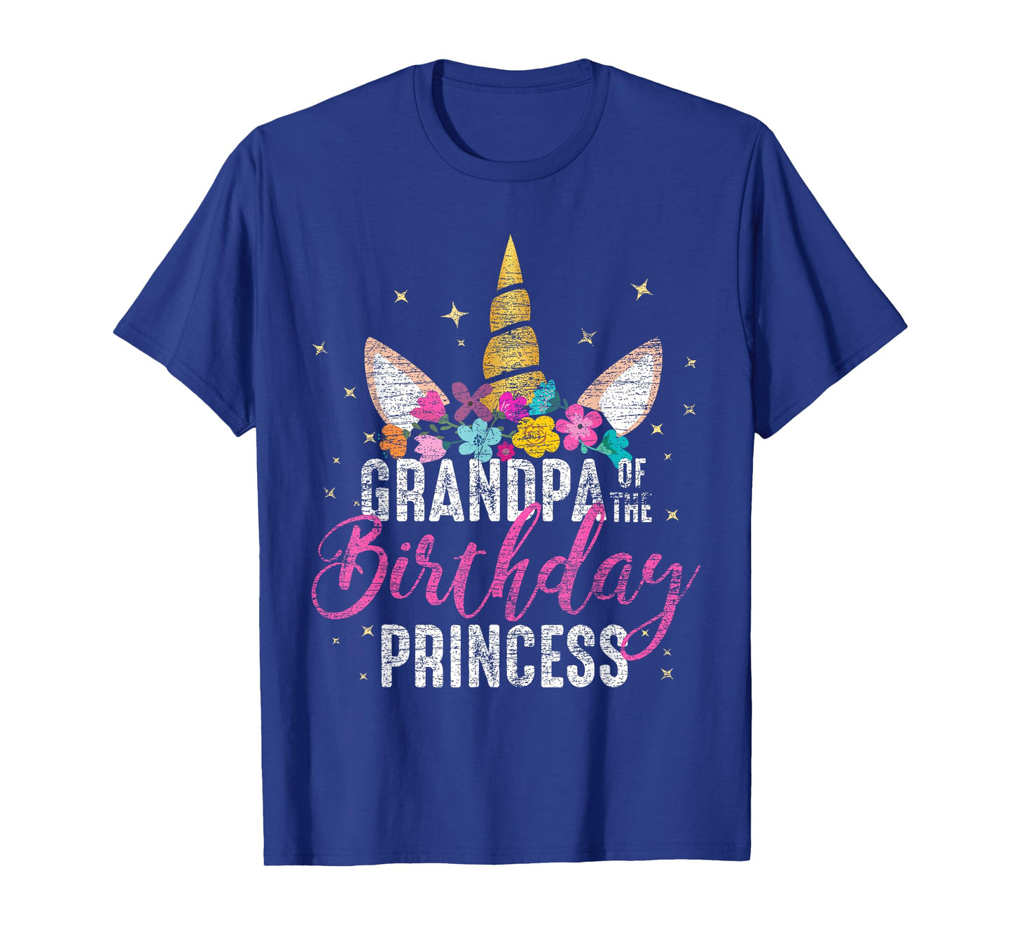 Grandpa Of The Birthday Princess Gifts Unicorn Birthday T-Shirt