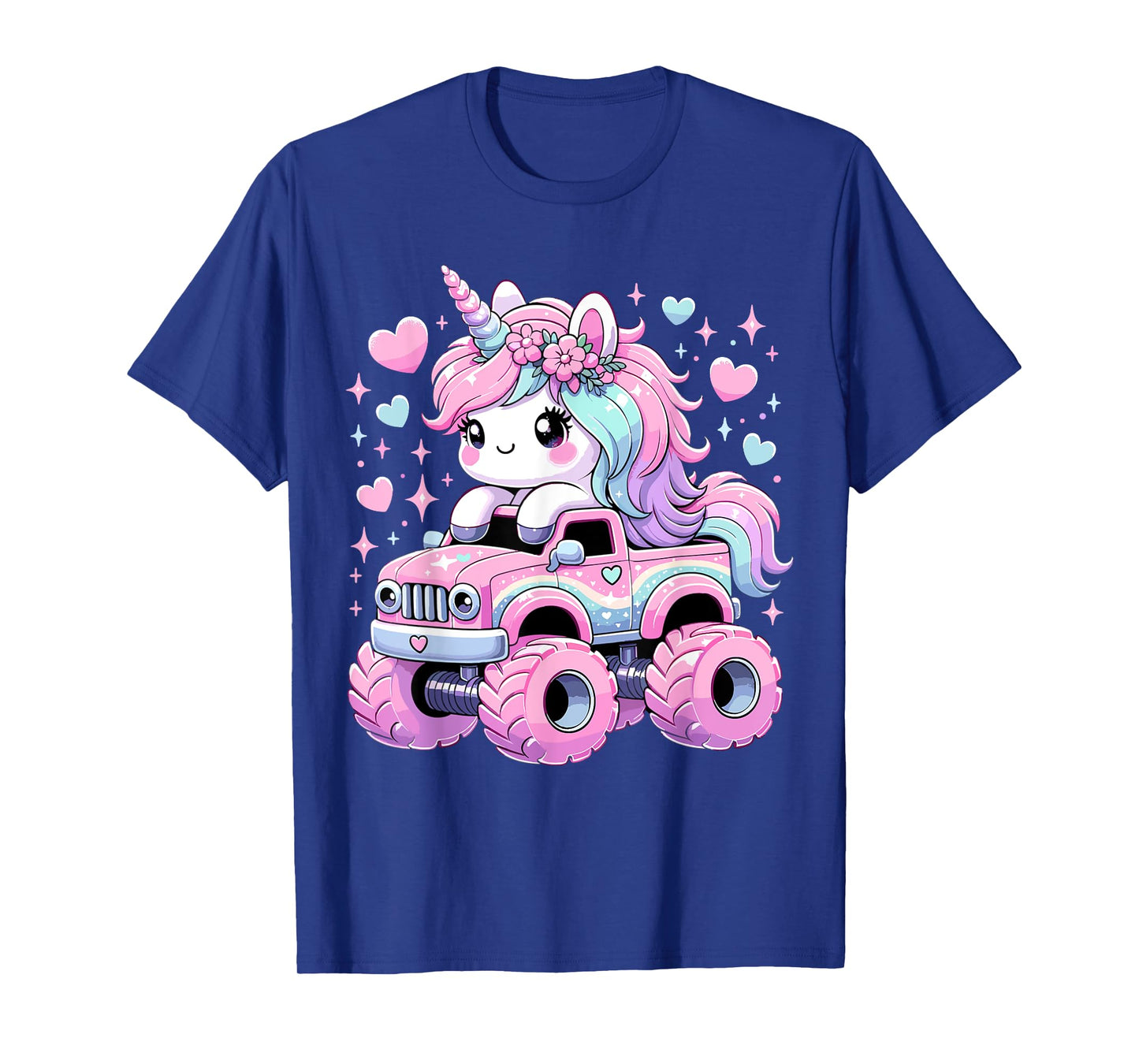 Monster Truck Unicorn Birthday Party Monster Truck Girl T-Shirt