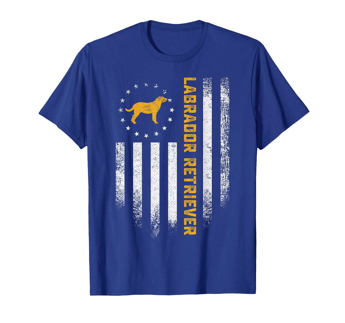 Vintage USA Flag Love Labrador Retriever Dog Lab Silhouette Women Kids Men T-Shirt