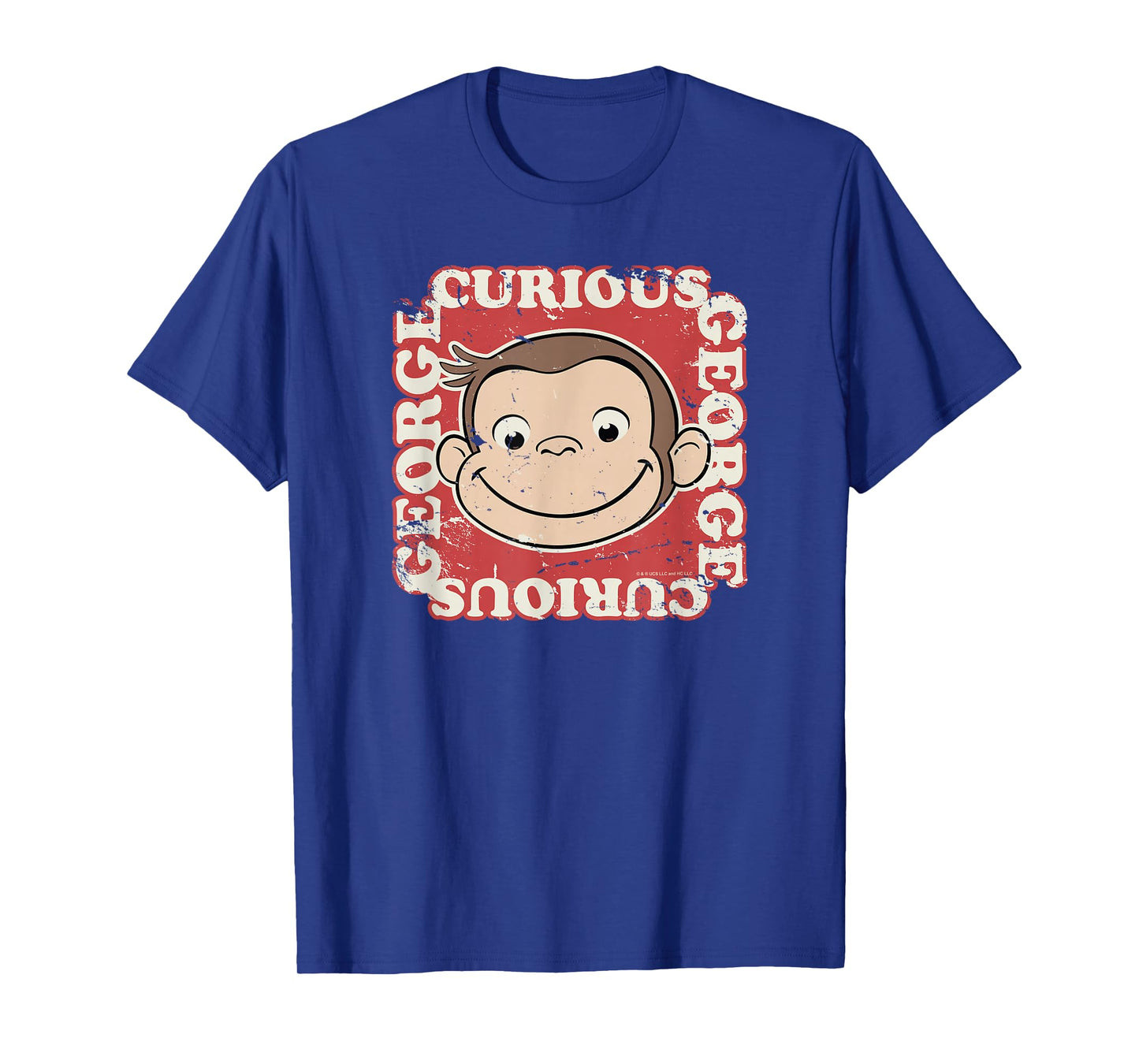 Curious George Big Face Distressed George T-Shirt