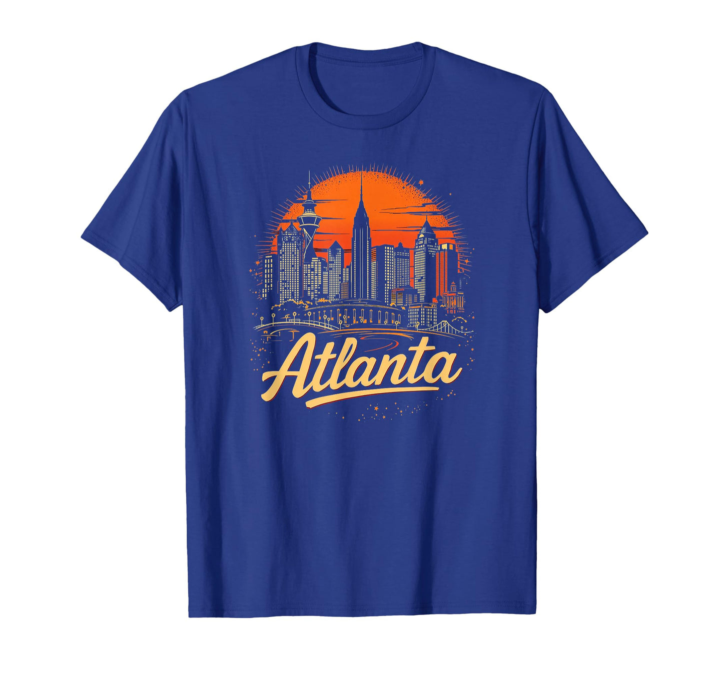 Atlanta Skyline Georgia Vintage City Souvenir Retro ATL T-Shirt