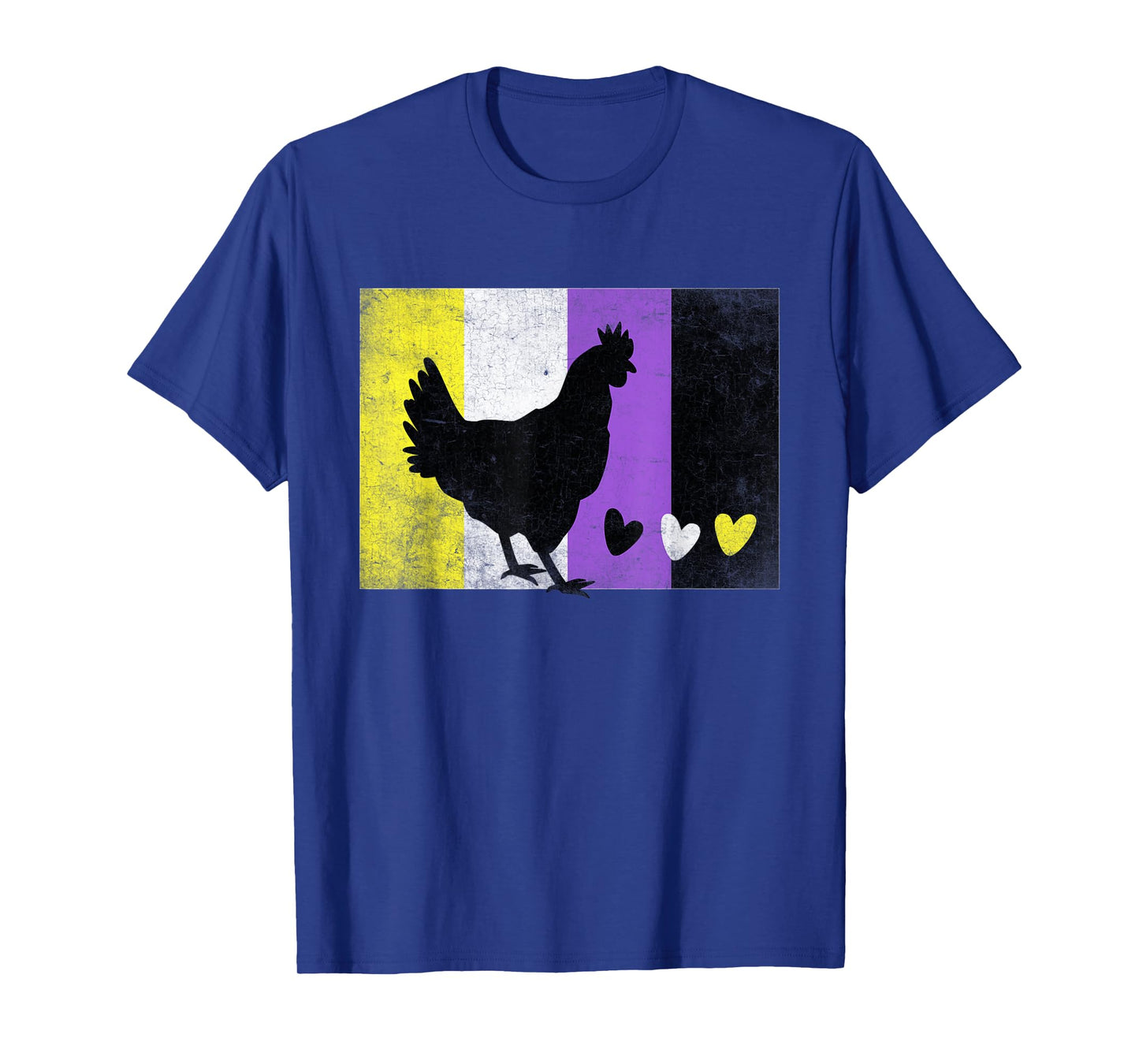 Chicken Non Binary Flag LGBTQ Trans Nonbinary Enby Pride T-Shirt