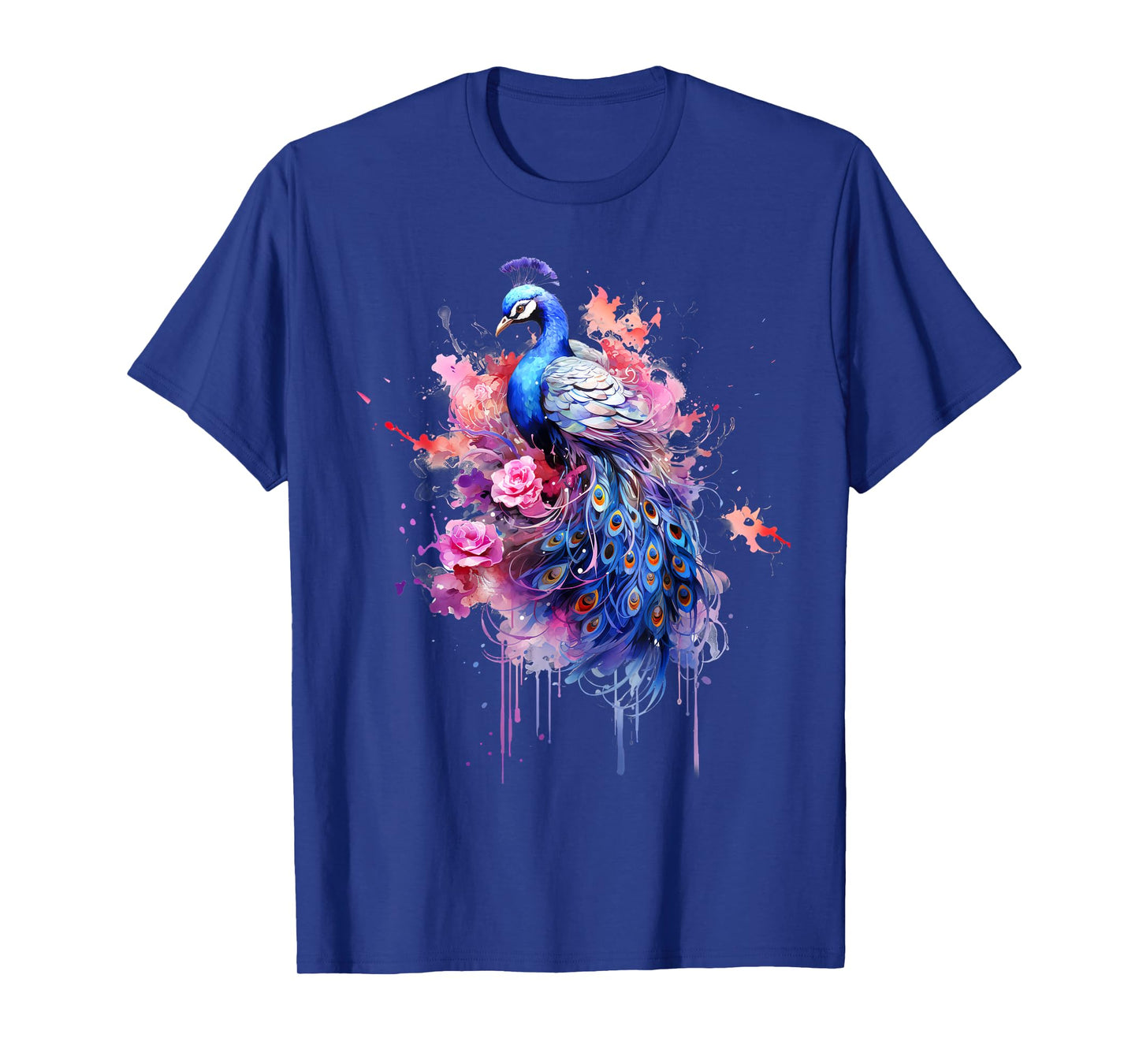 Peacock Watercolor Garden, Colorful Art, Peacock T-Shirt