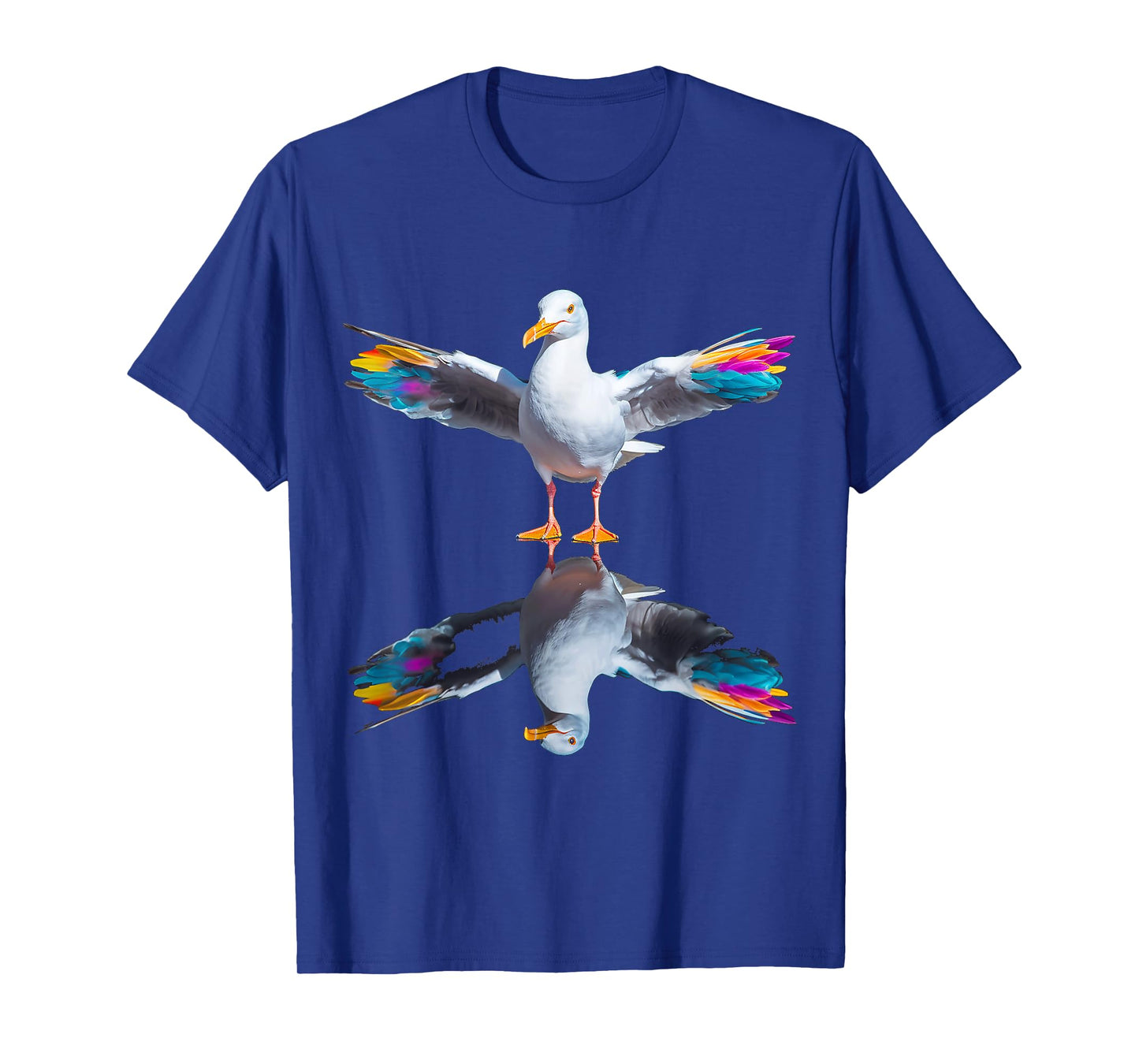 Seagull Art Bird Portrait Animal Colorful Graphic Seagull T-Shirt