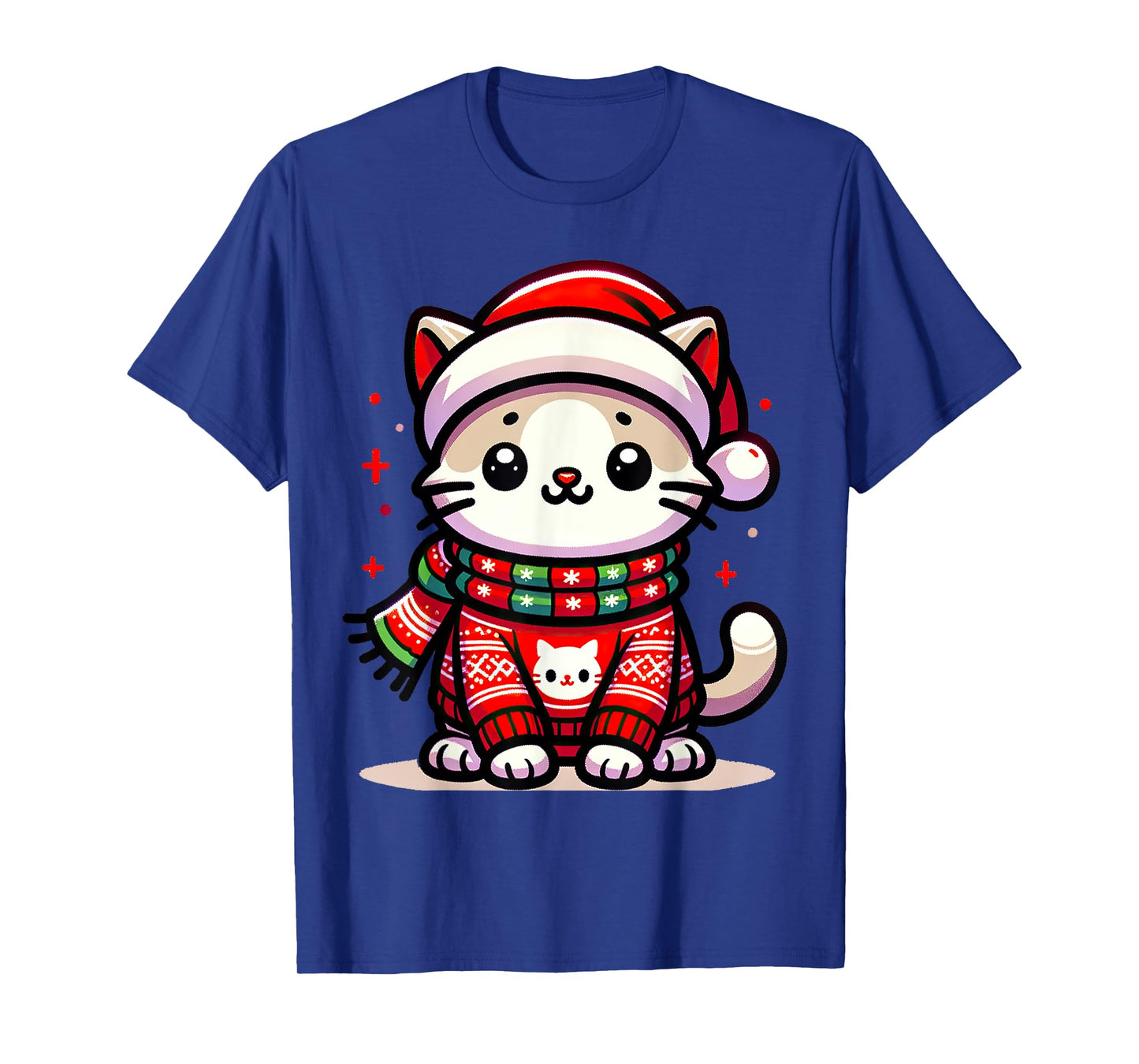 Christmas Cat Lover Funny Festive Holidays Cute Kitten Xmas Men Women Kids T-Shirt