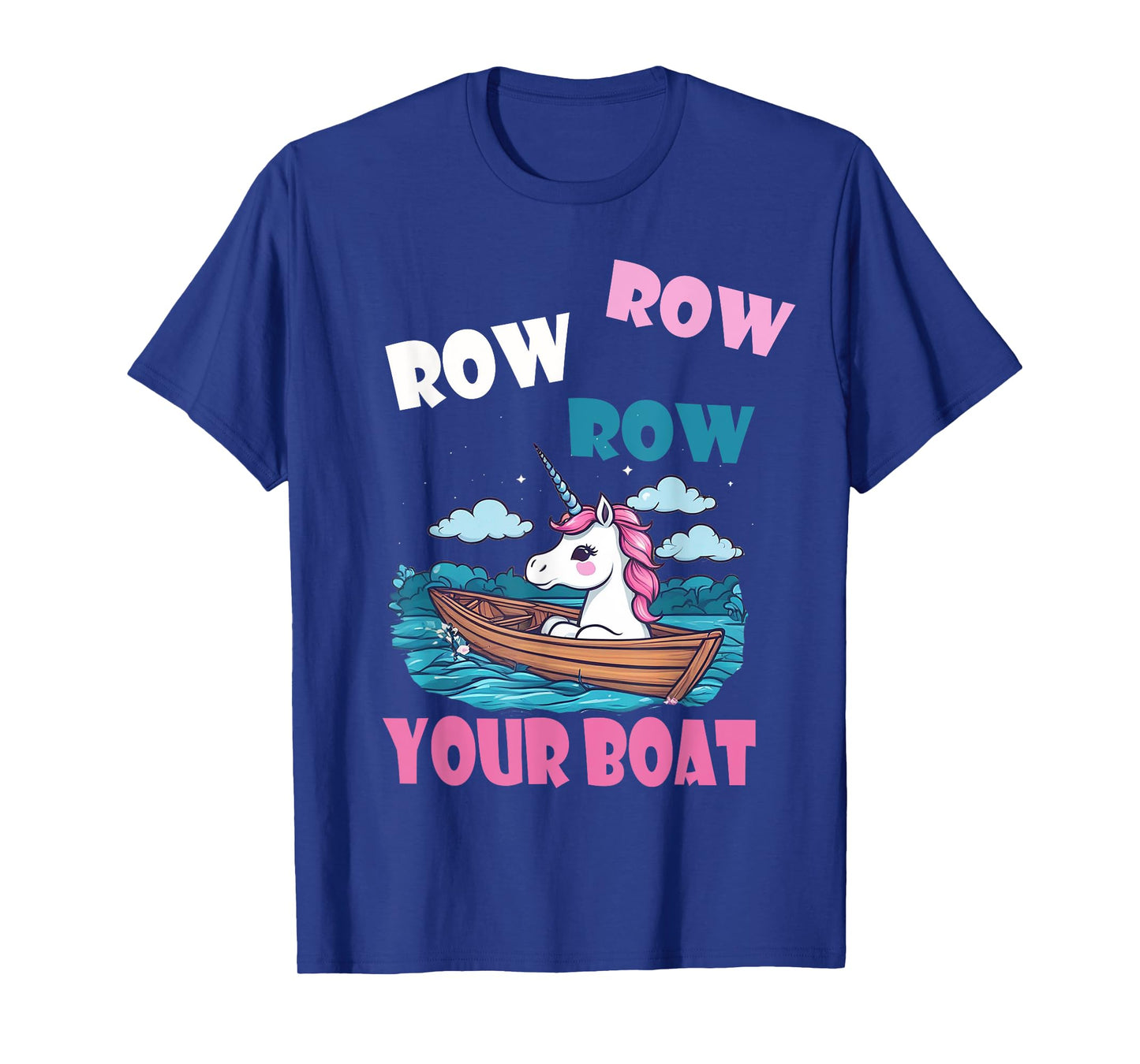 Row Row Row Your Boat Cute Unicorn Funny Kids T-Shirt