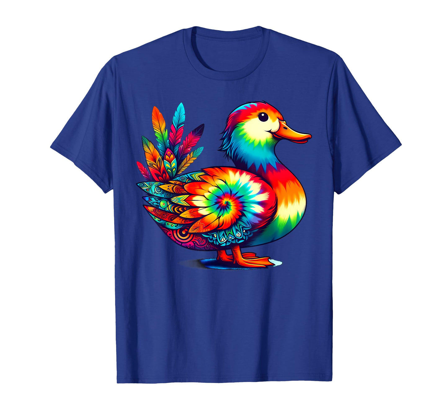 Cool Duck Graphic Spirit Animal Illustration Tie Dye Art T-Shirt