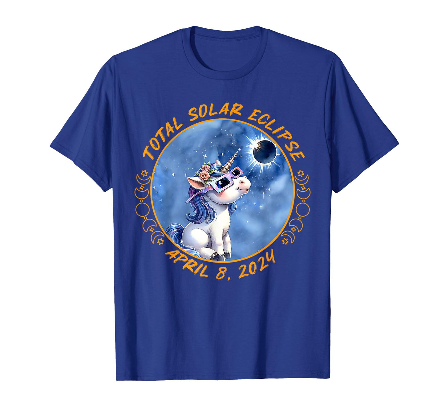 Solar Eclipse Shirt Girls Boys Unicorn Solar Eclipse 2024 T-Shirt
