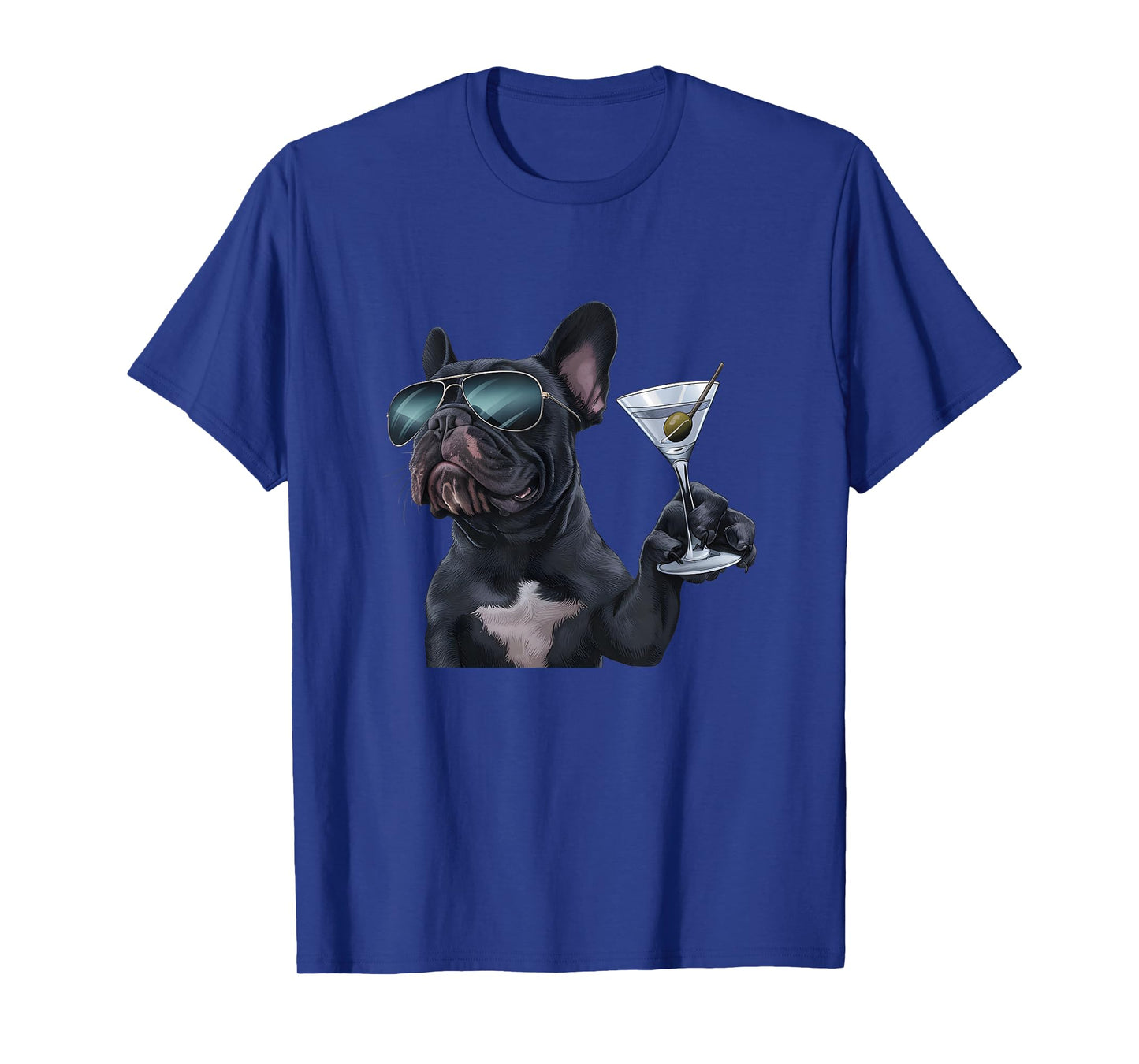 French Bulldog Drinking Martini T-Shirt