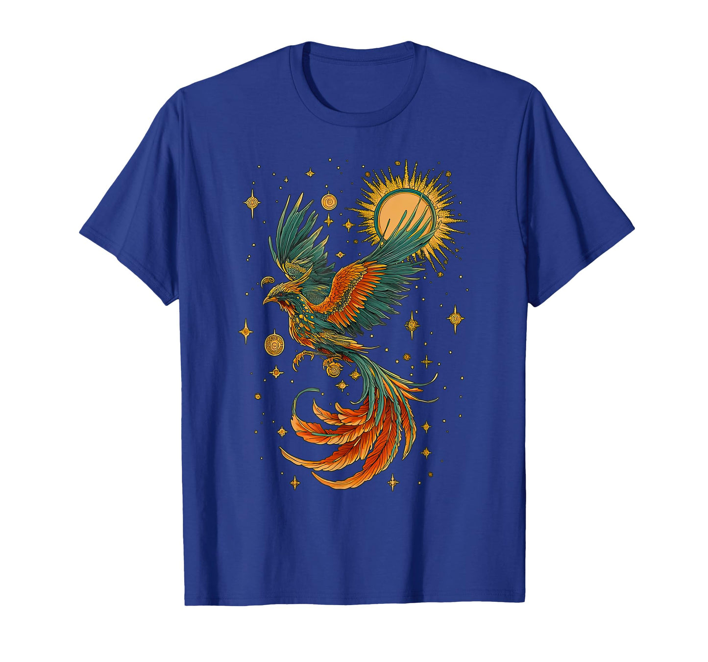 Vintage Celestial Aesthetic Mystical Phoenix Bird Moon Phase T-Shirt