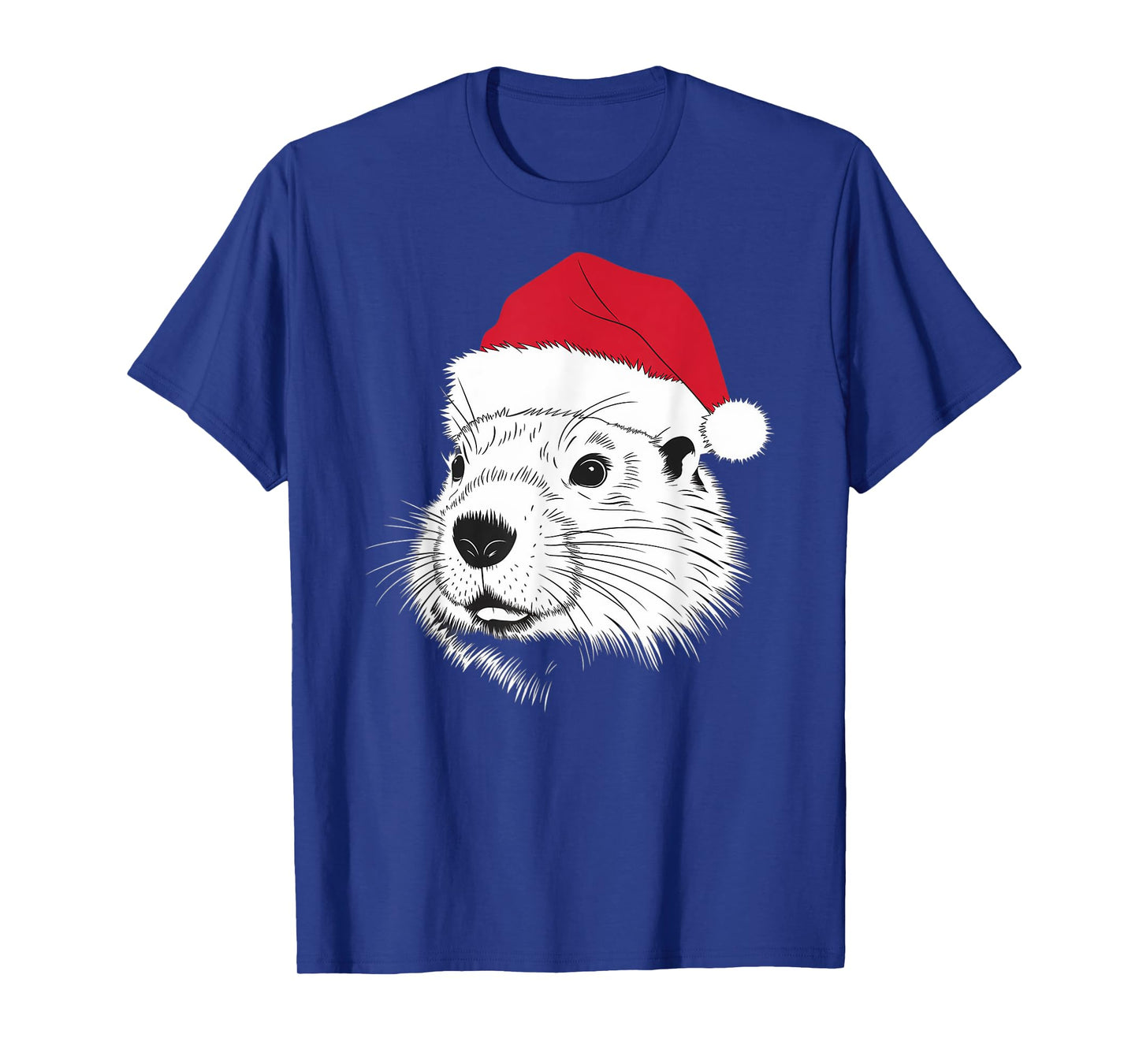Joyful Groundhog Santa on Groundhog Christmas T-Shirt