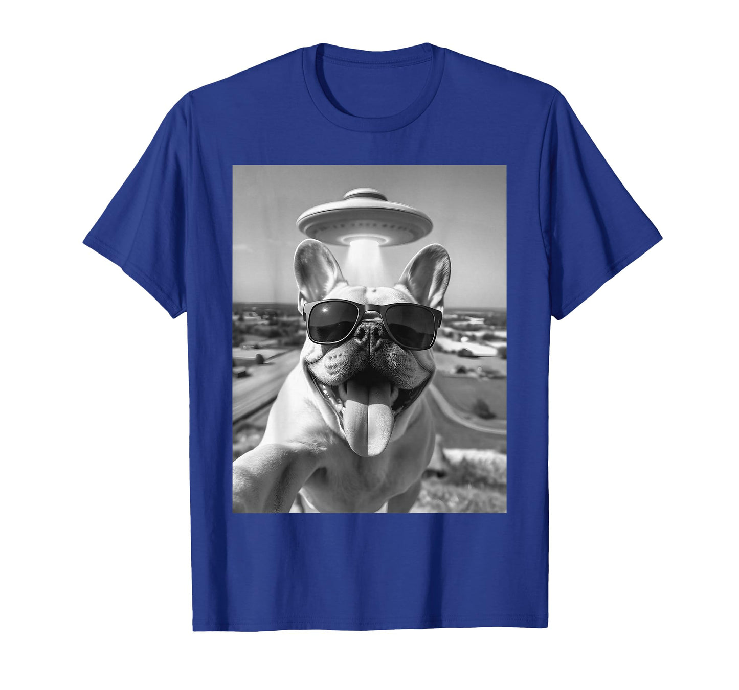French Bulldog Selfie UFO Alien French Bulldog T-Shirt
