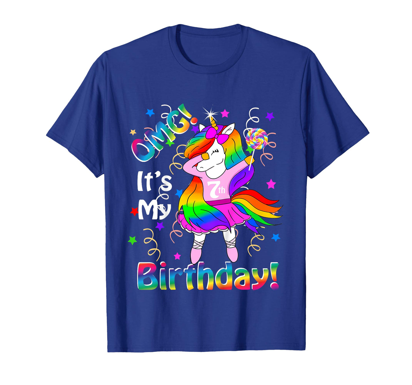 OMG It's My 7th Birthday Girls Unicorn (7 years old) outfit T-Shirt