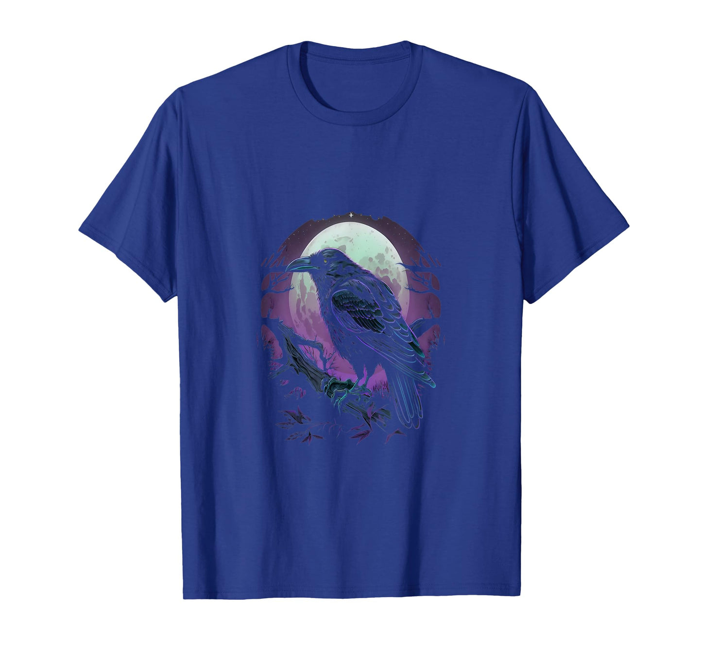 Full Moon Crow Raven Flying Bird Halloween T-Shirt