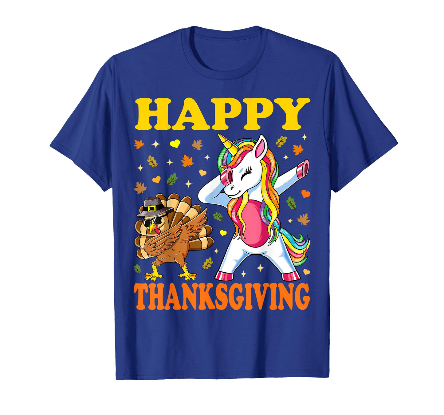 Cute Unicorn Thanksgiving Shirt For Girls Pilgrim Hat Turkey T-Shirt