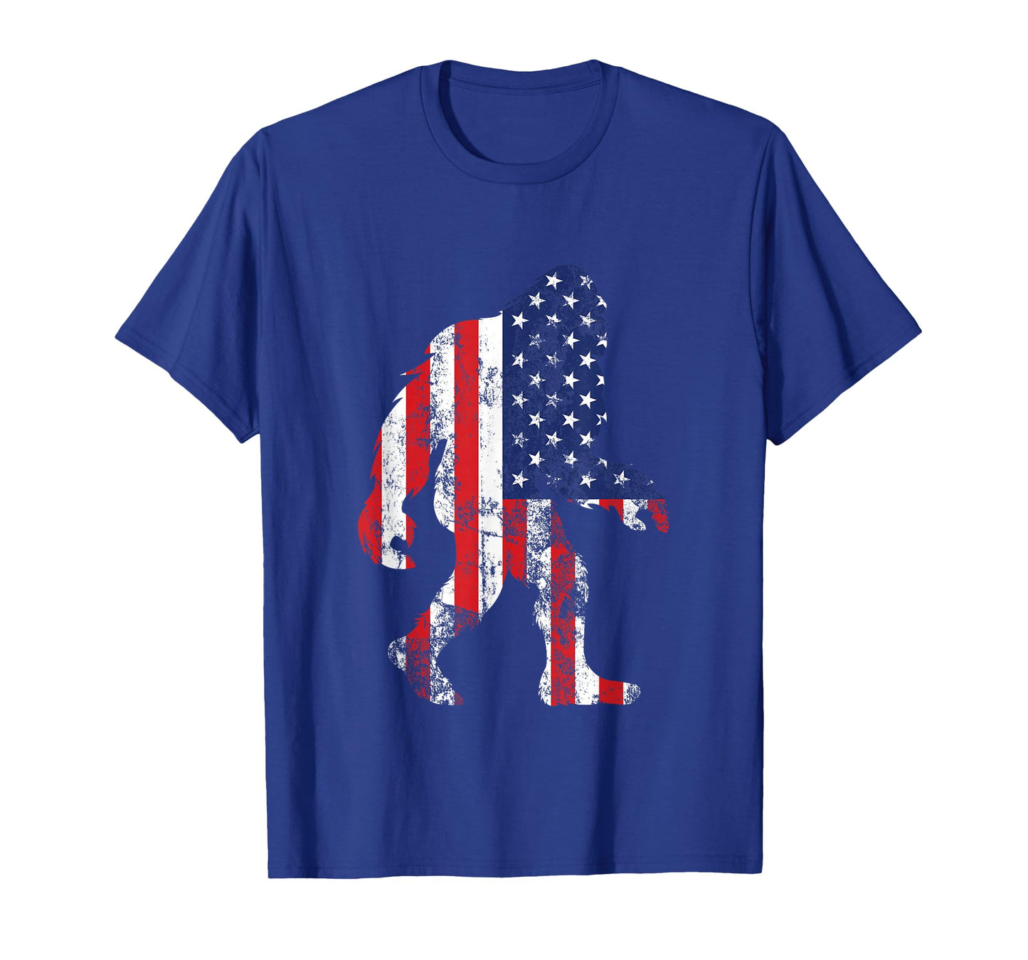 Bigfoot 4th Of July Independence Patriotic USA Flag Yeti T-Shirt