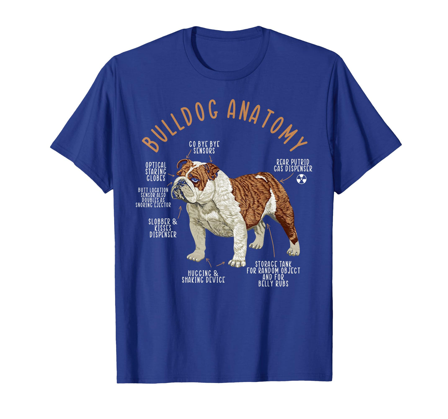 English Bulldog Anatomy Dog Biology Dog Lover T-Shirt