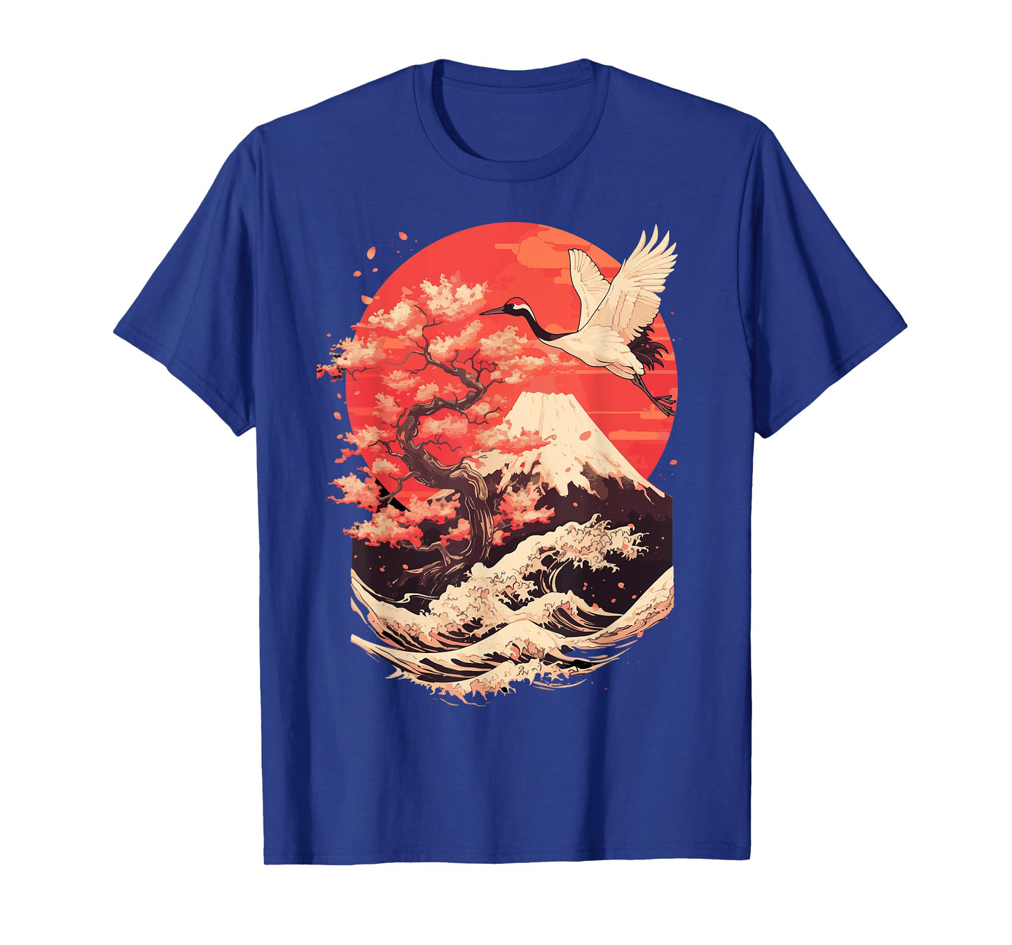Japanese Crane Japan Cherry Blossom T-Shirt