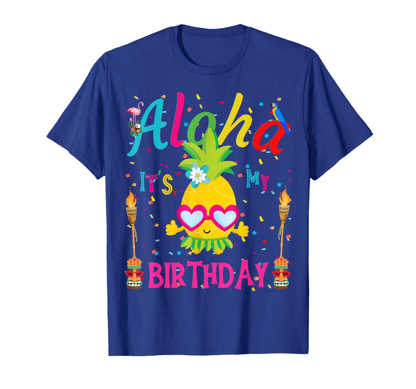 Aloha It's My Birthday Hawaii Girl Women's Pineapple Luau T-Shirt