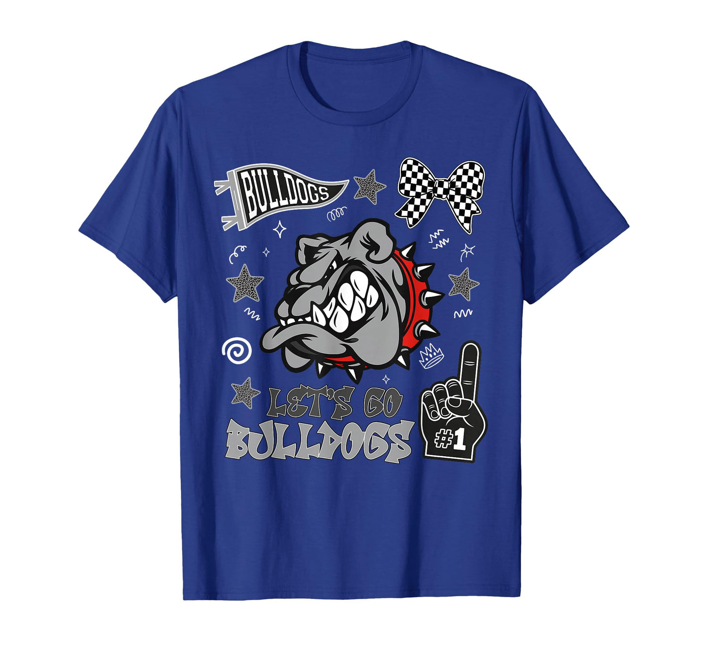 Bulldogs Mascot Back to School Team Spirit Sports Fan T-Shirt