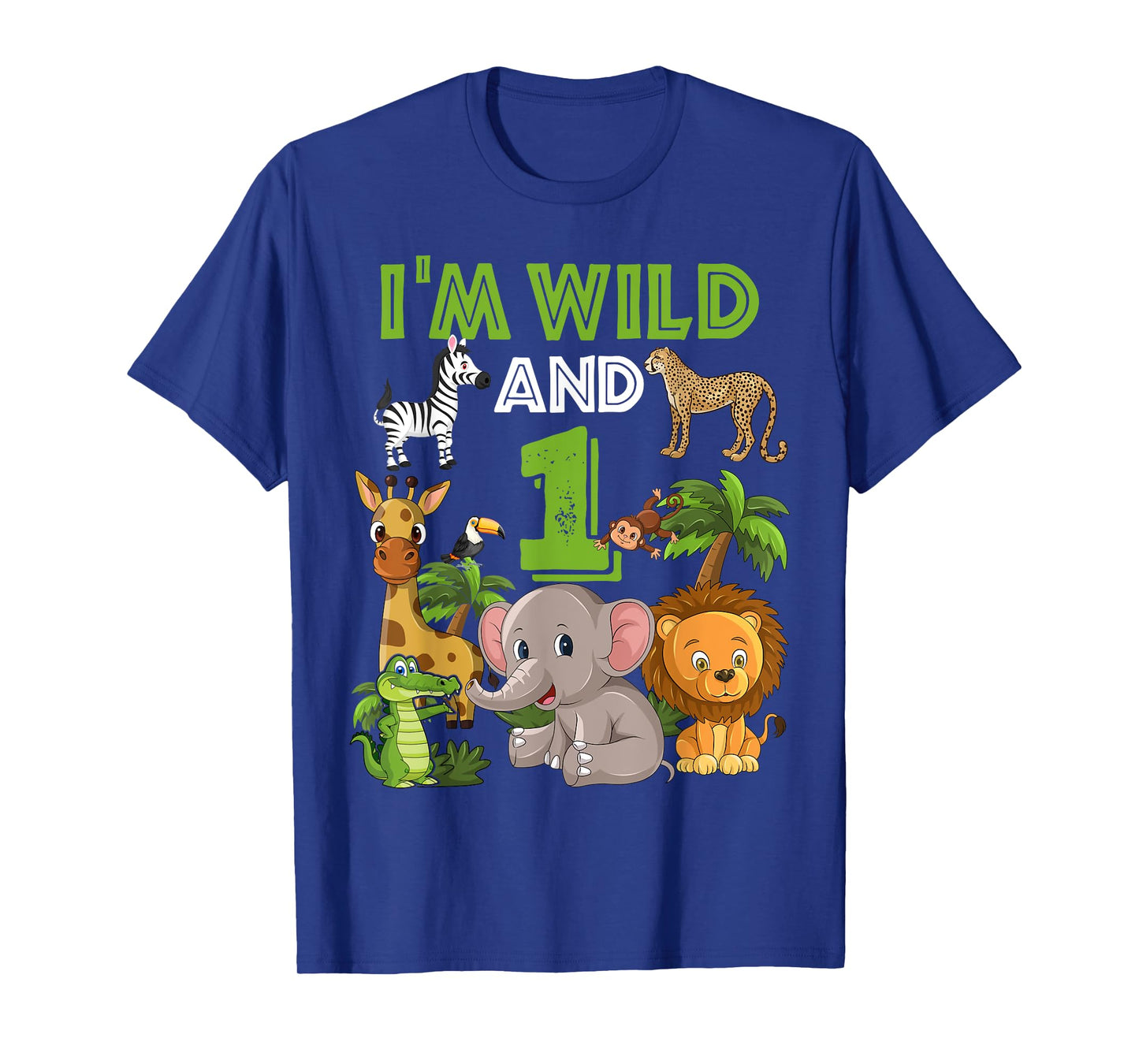 1 Year Old Zoo Birthday Shirt Safari Jungle Zoo Animal 1st T-Shirt