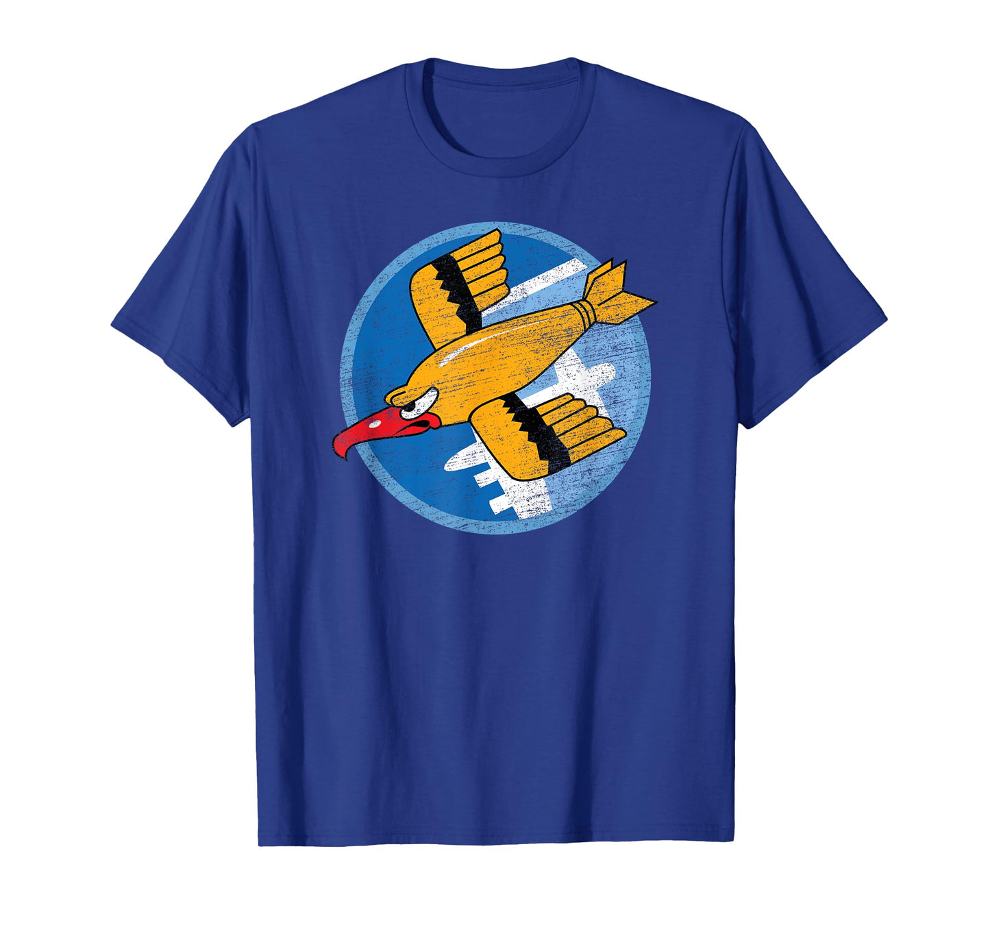 THE SALTY VETERAN WW2 91st Bomb Squadron Flying Fortress Soaring Bird Patch Unisex Adult T-Shirt - Black - Small