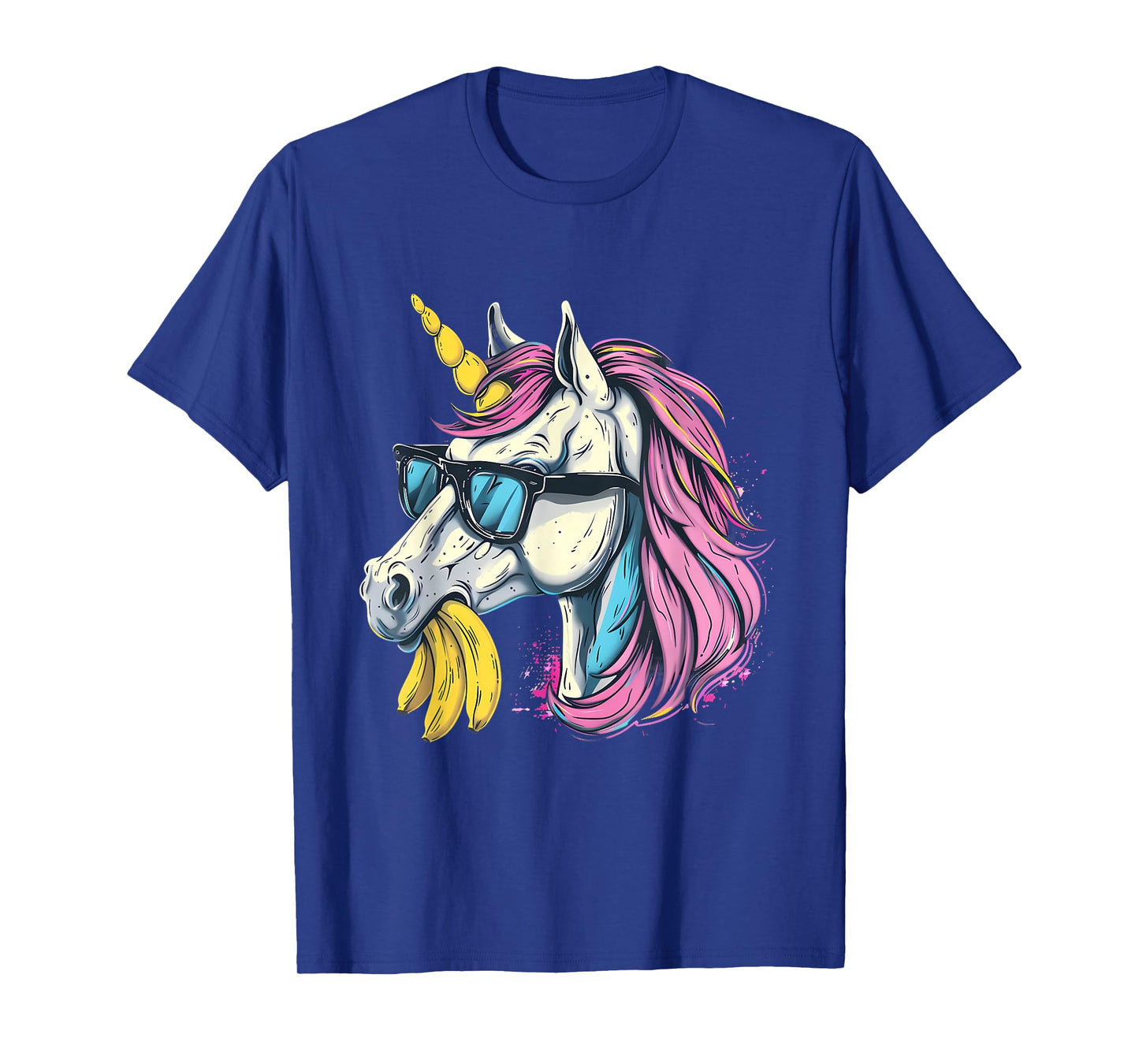 Banana Unicorn Portrait Artwork Banana Lover Bananas Fruit T-Shirt