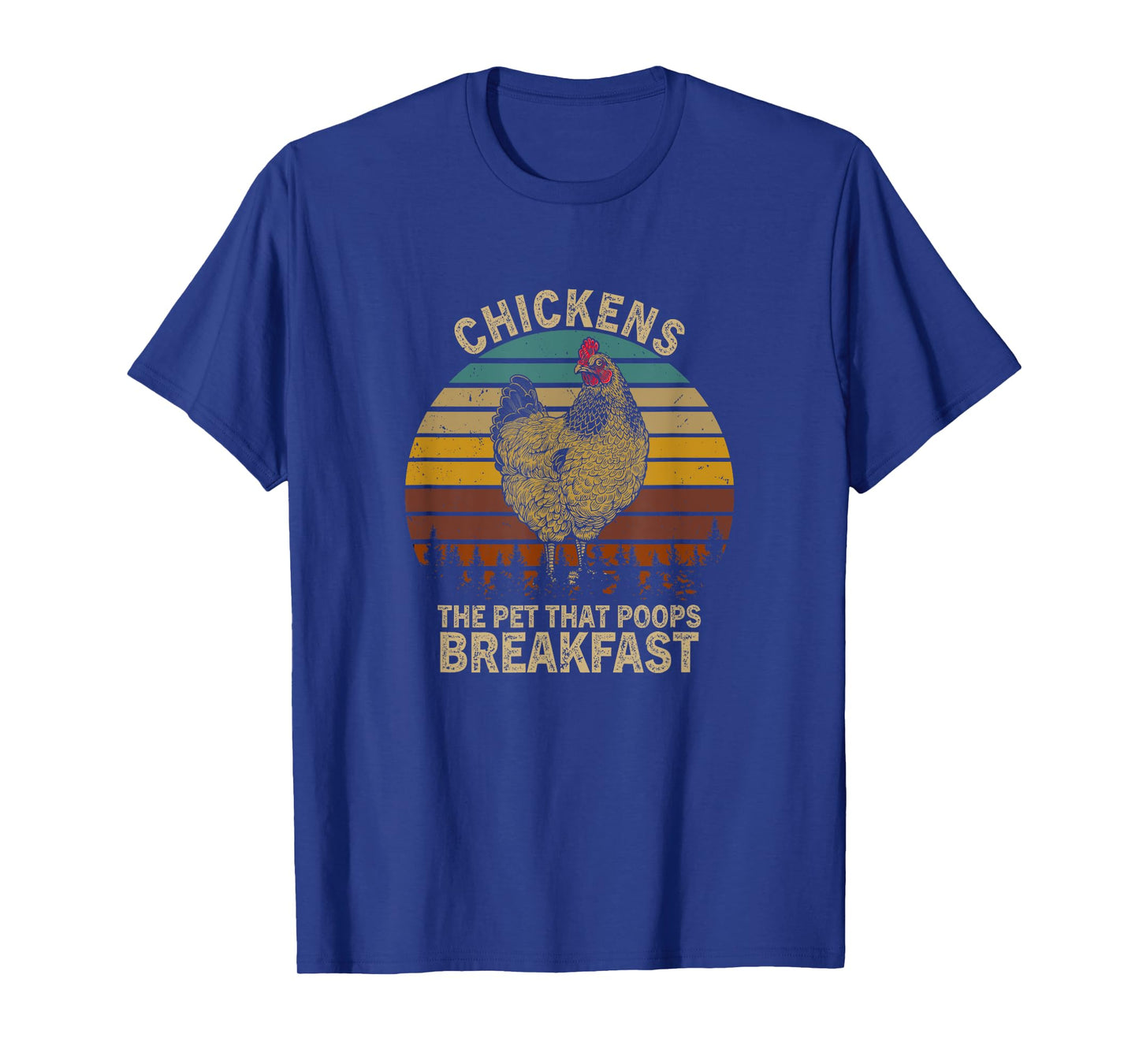 Vintage Chickens the Pet that Poops Breakfast Funny Farmer T-Shirt