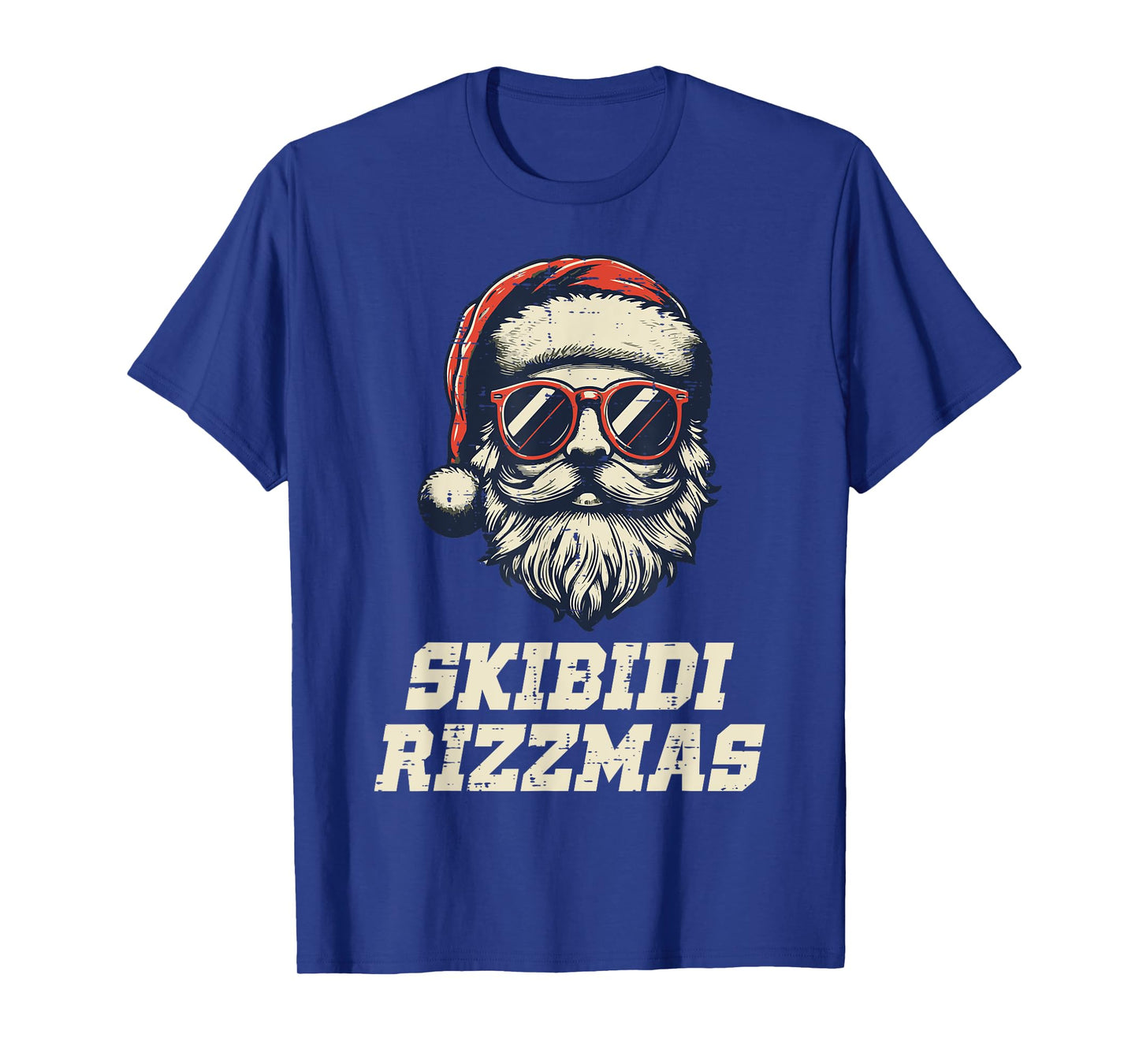 Skibidi Rizzmas Santa Funny Christmas Boys Teens Kids Men T-Shirt