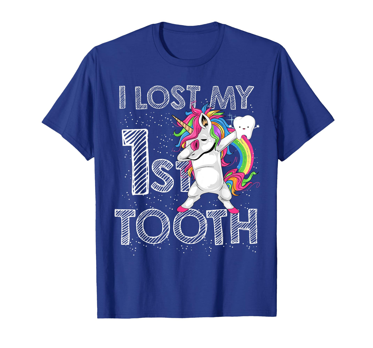 I Lost My First Tooth Baby Tooth Fairy Unicorn Dabbing T-Shirt