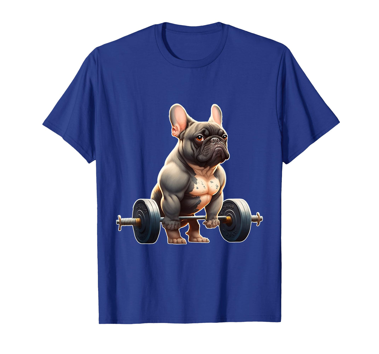 Funny French Bulldog Bodybuilding Gym Frenchie Weightlifter T-Shirt