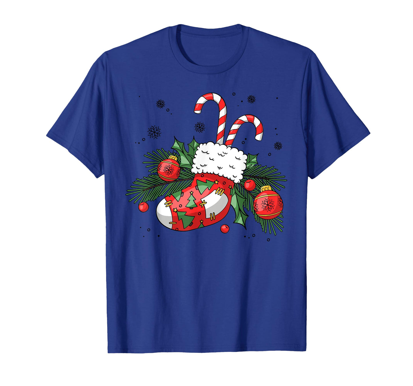 Funny Retro Merry Christmas Stocking Candy Cane Xmas Holiday T-Shirt